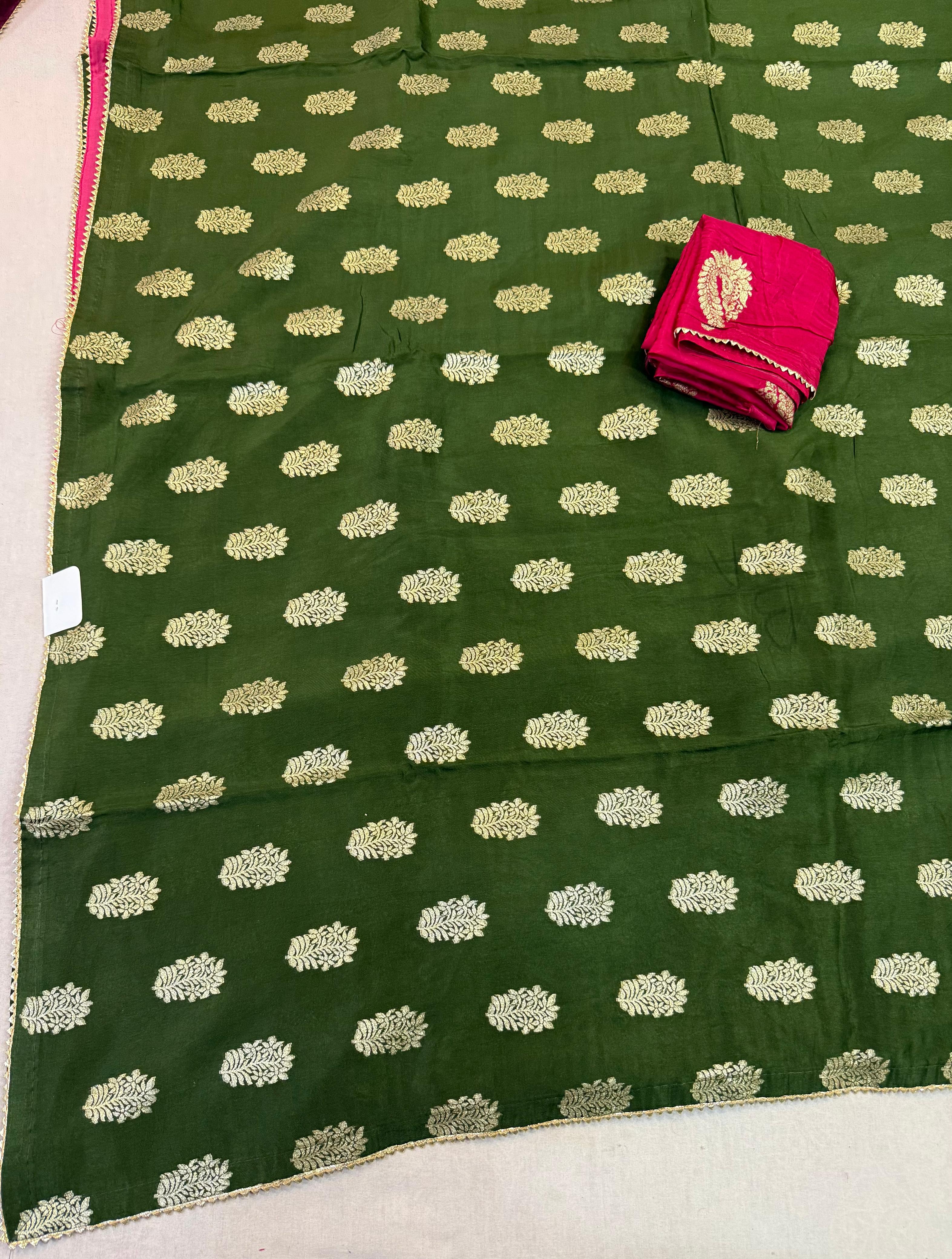 Latest Naylon Dolla Silk Saree With Weaving Work