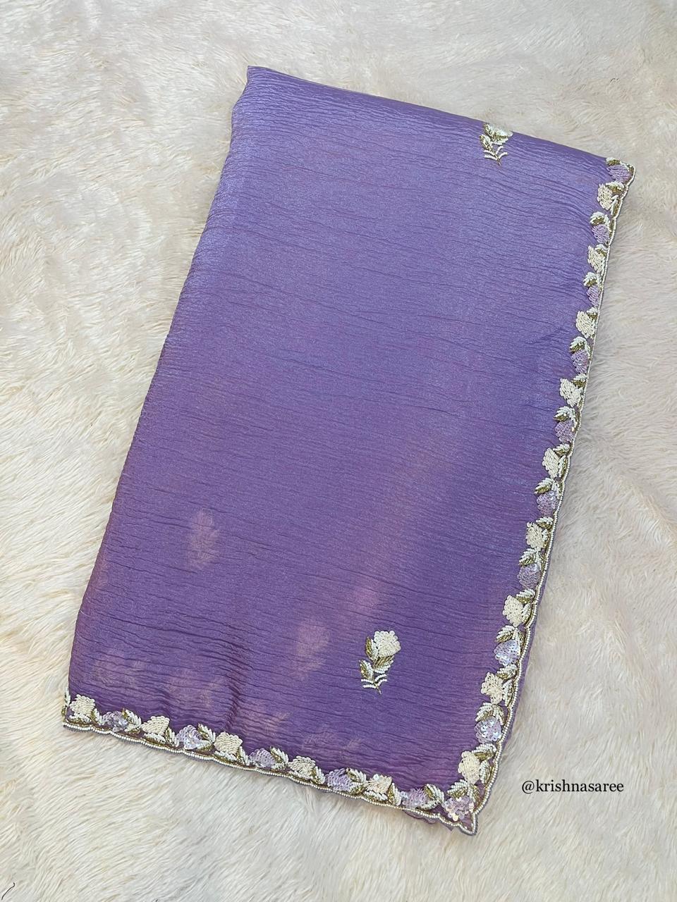 Luxury Tissue Saree With Premium Handwork