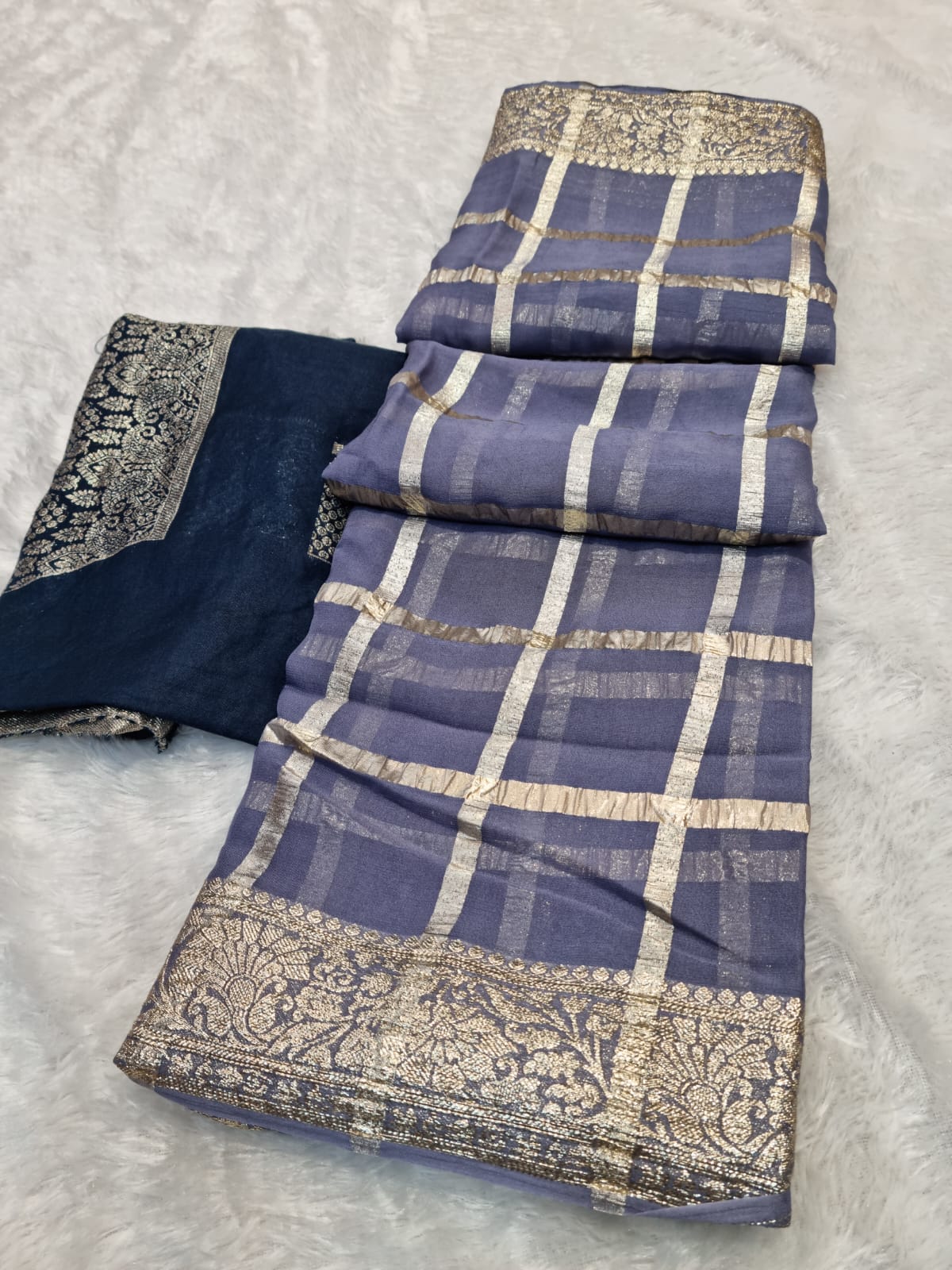 Gatchola Flat Jarri Weaving Tissue Organza Saree