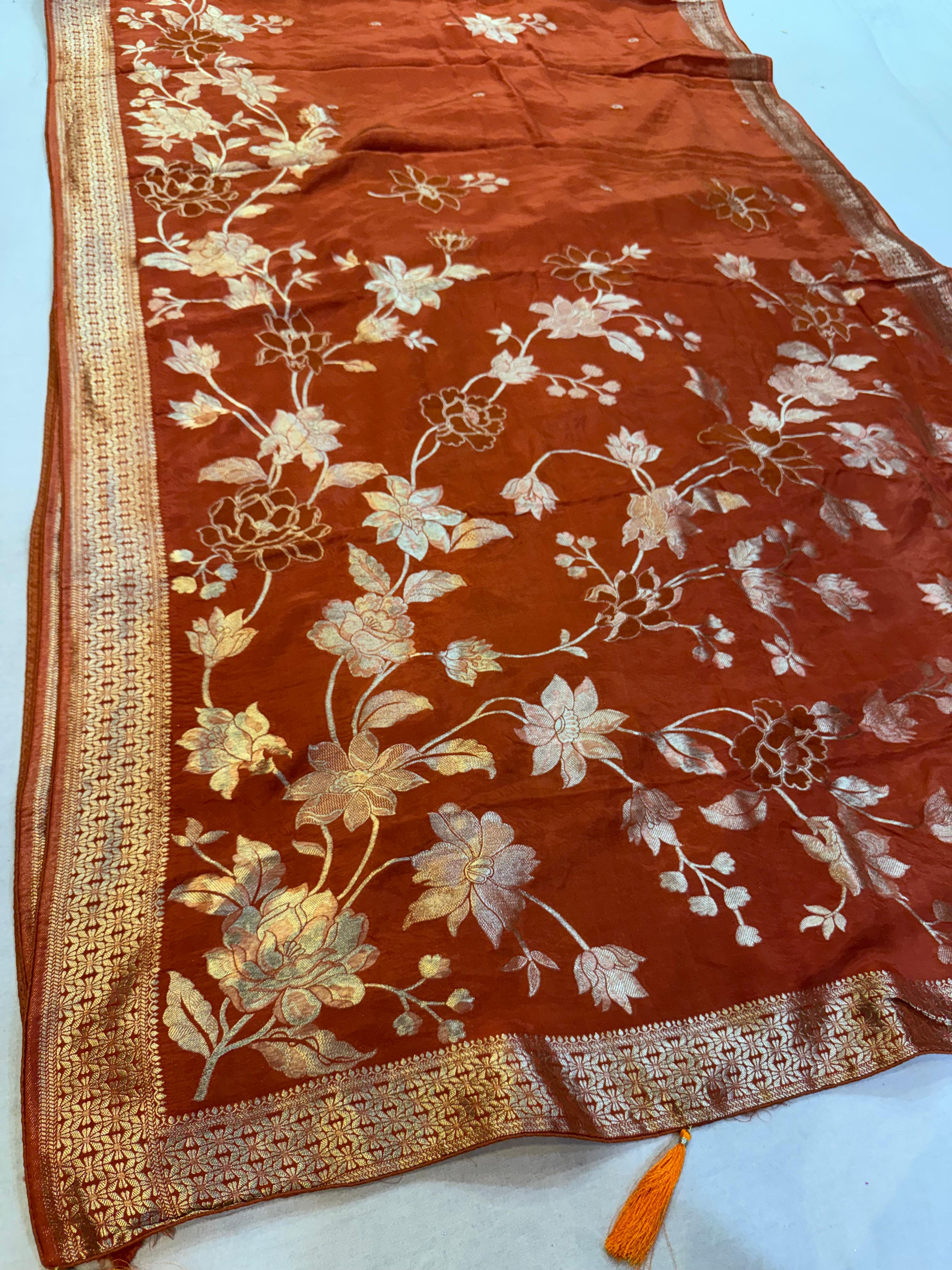 Beautiful Upada Silk Saree With Zari Work