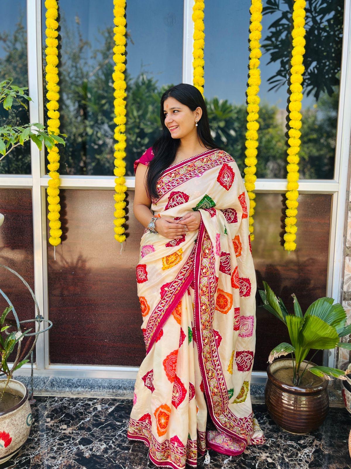 Beautiful Uppada Silk Traditional Design Saree