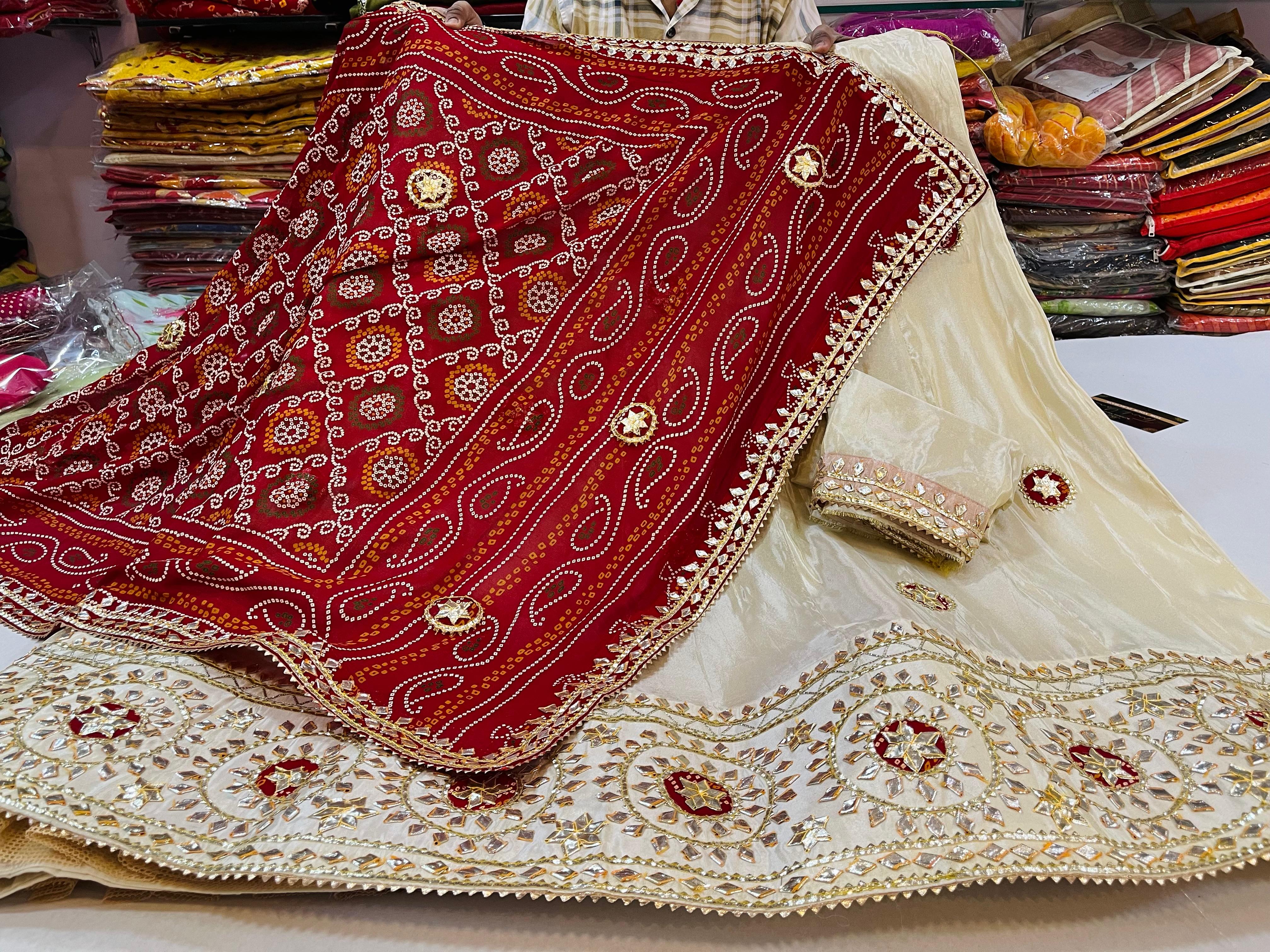 Luxury Cosmos Febric Lehenga With Gotta Pati Work