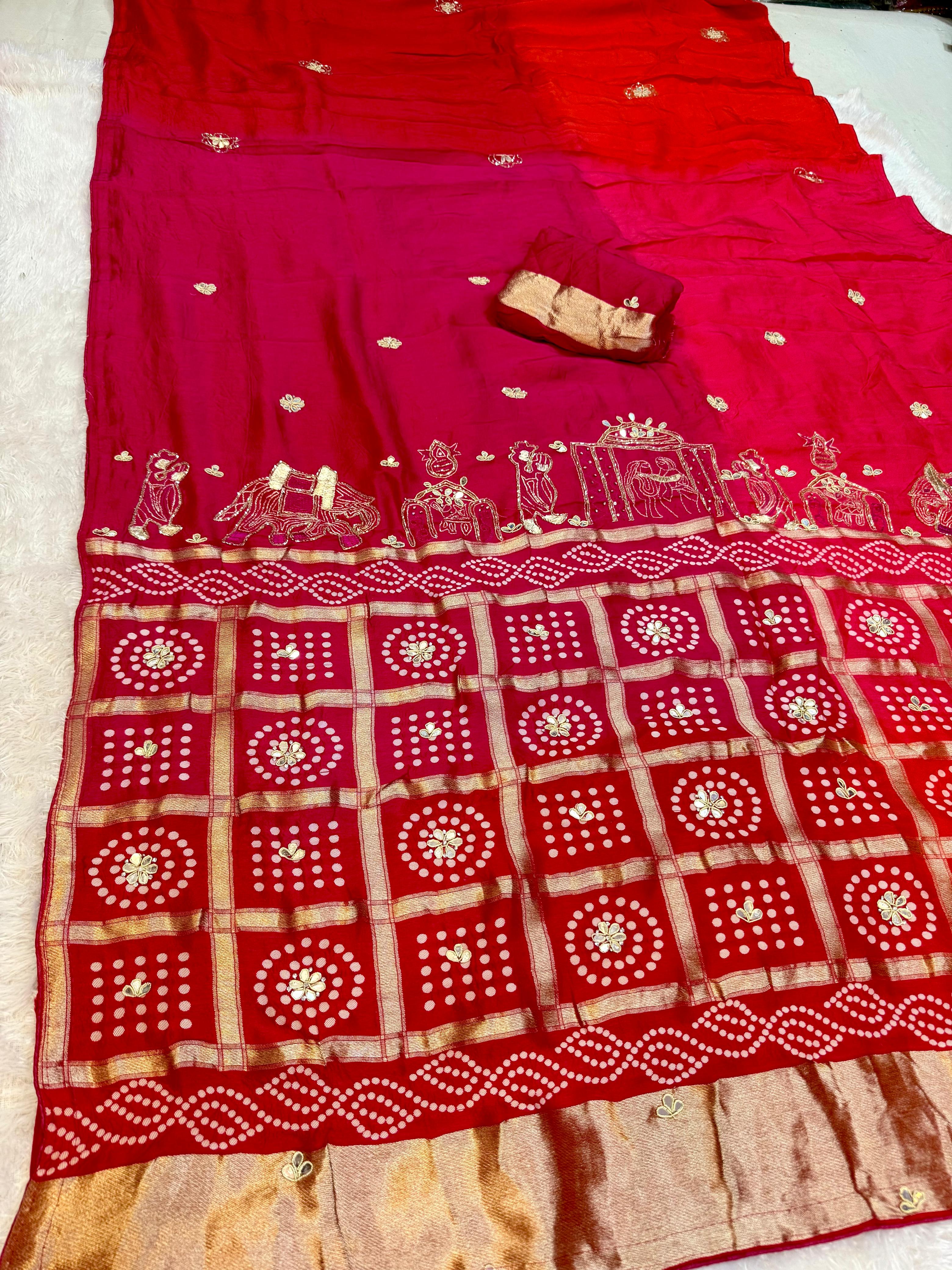 Dolla Silk Saree With Traditional Handwork
