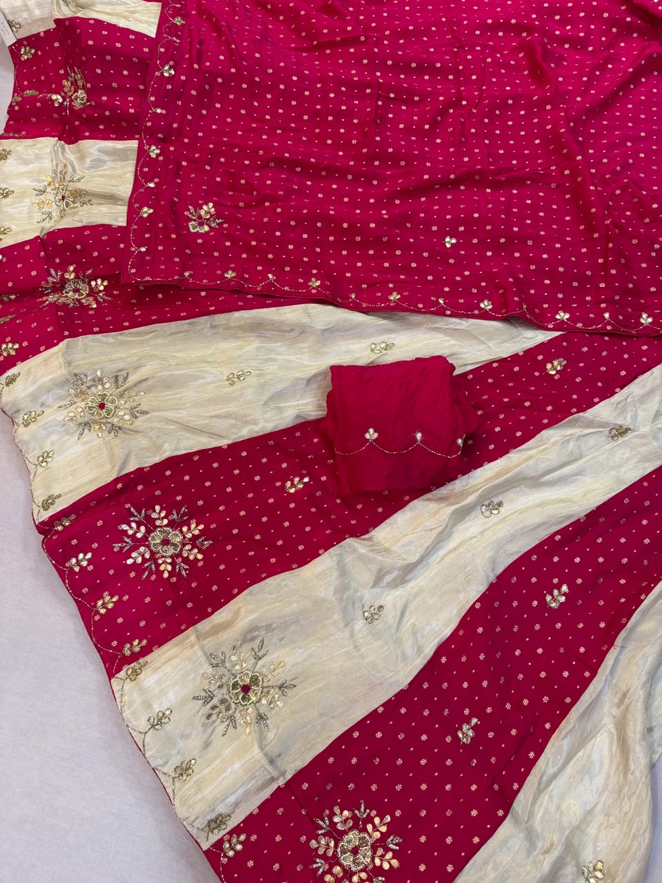 Designer Cosmos X Dolla Silk Kalli Lehenga With Handwork