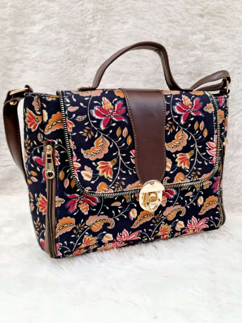 HandBlock Print Tow Partition Fancy Sling Purse