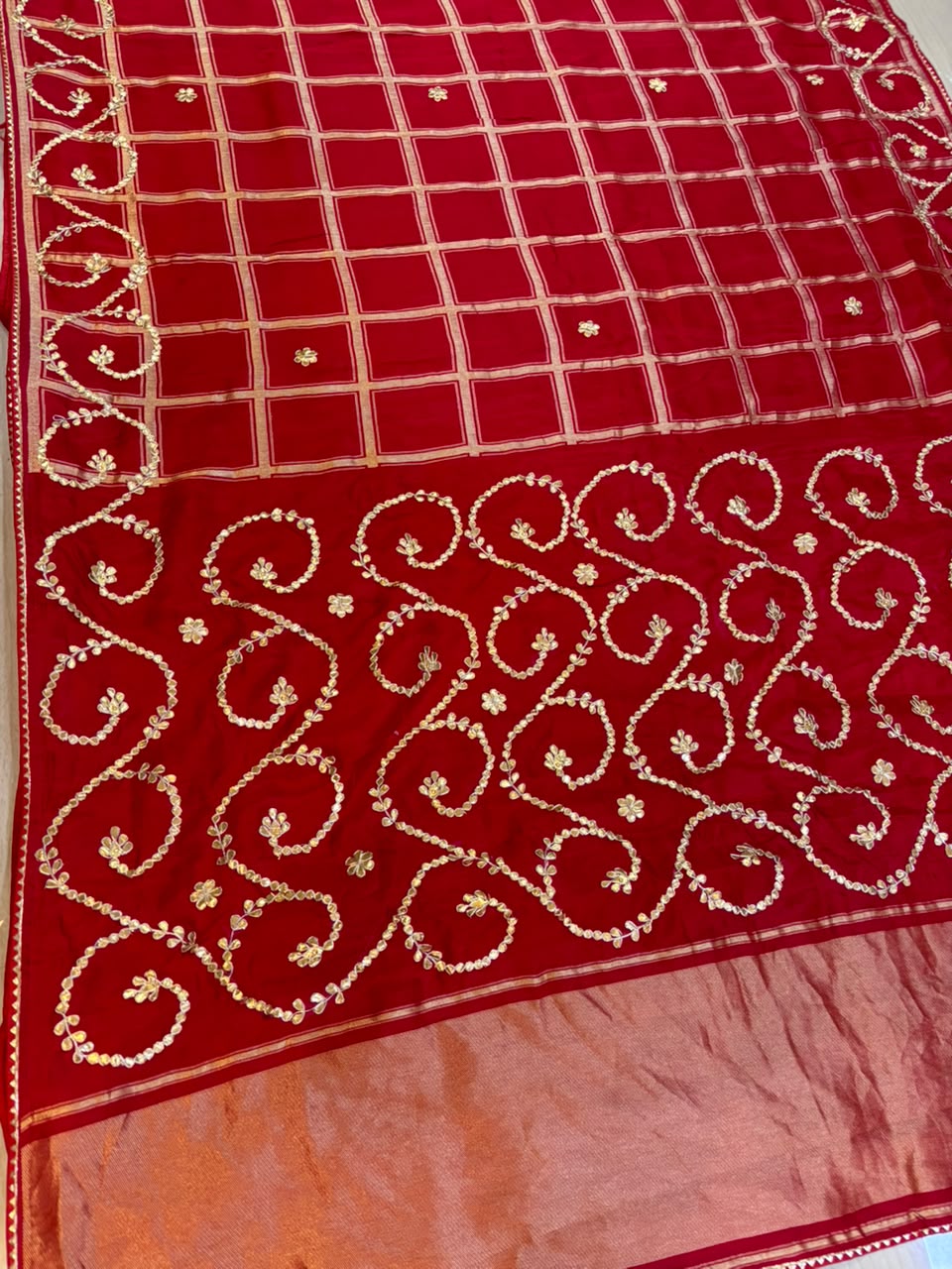 Dolla Silk Saree With Gottapatti Hand Work