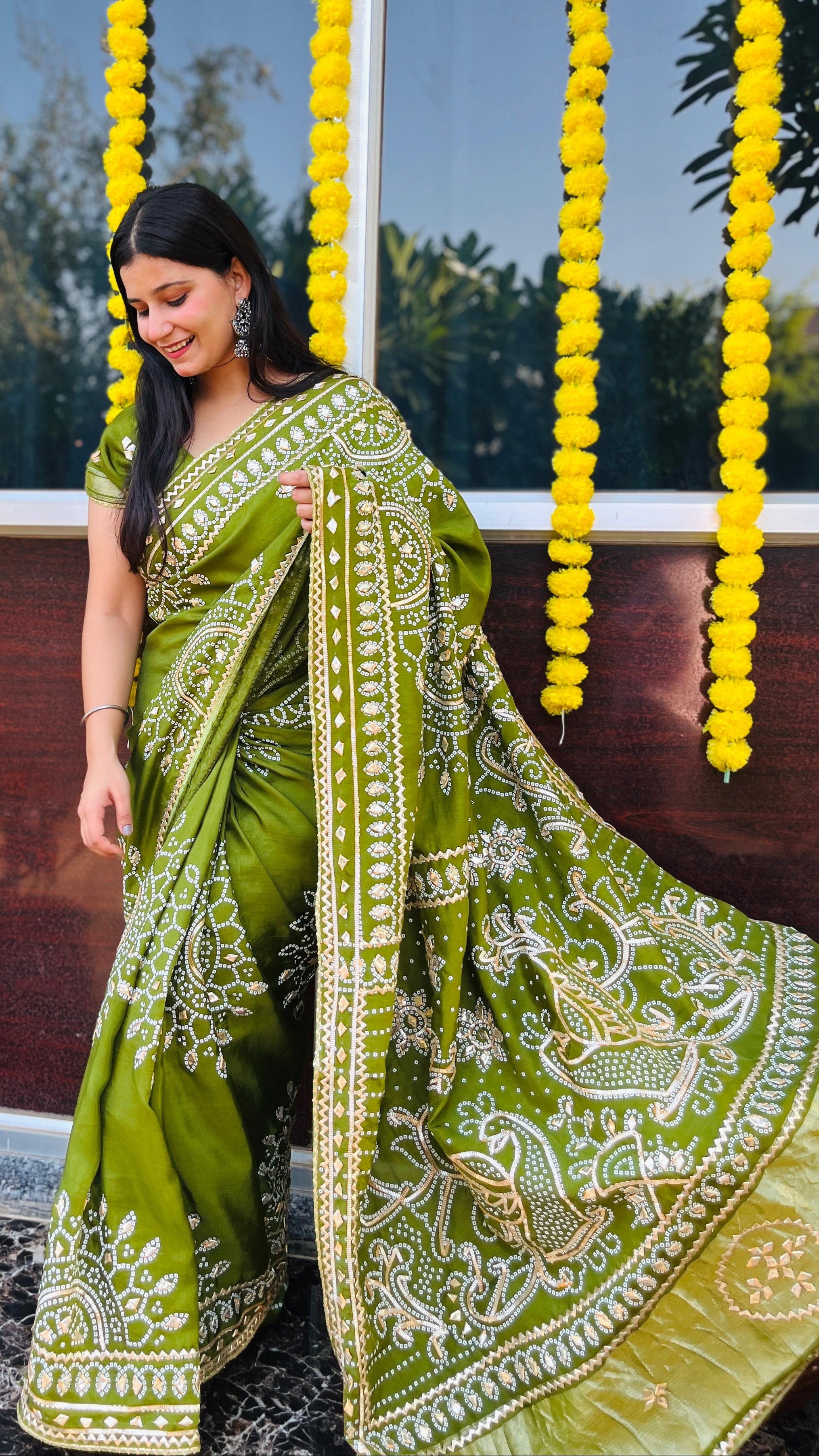 Dolla Silk Saree With Gottapatti Hand Work