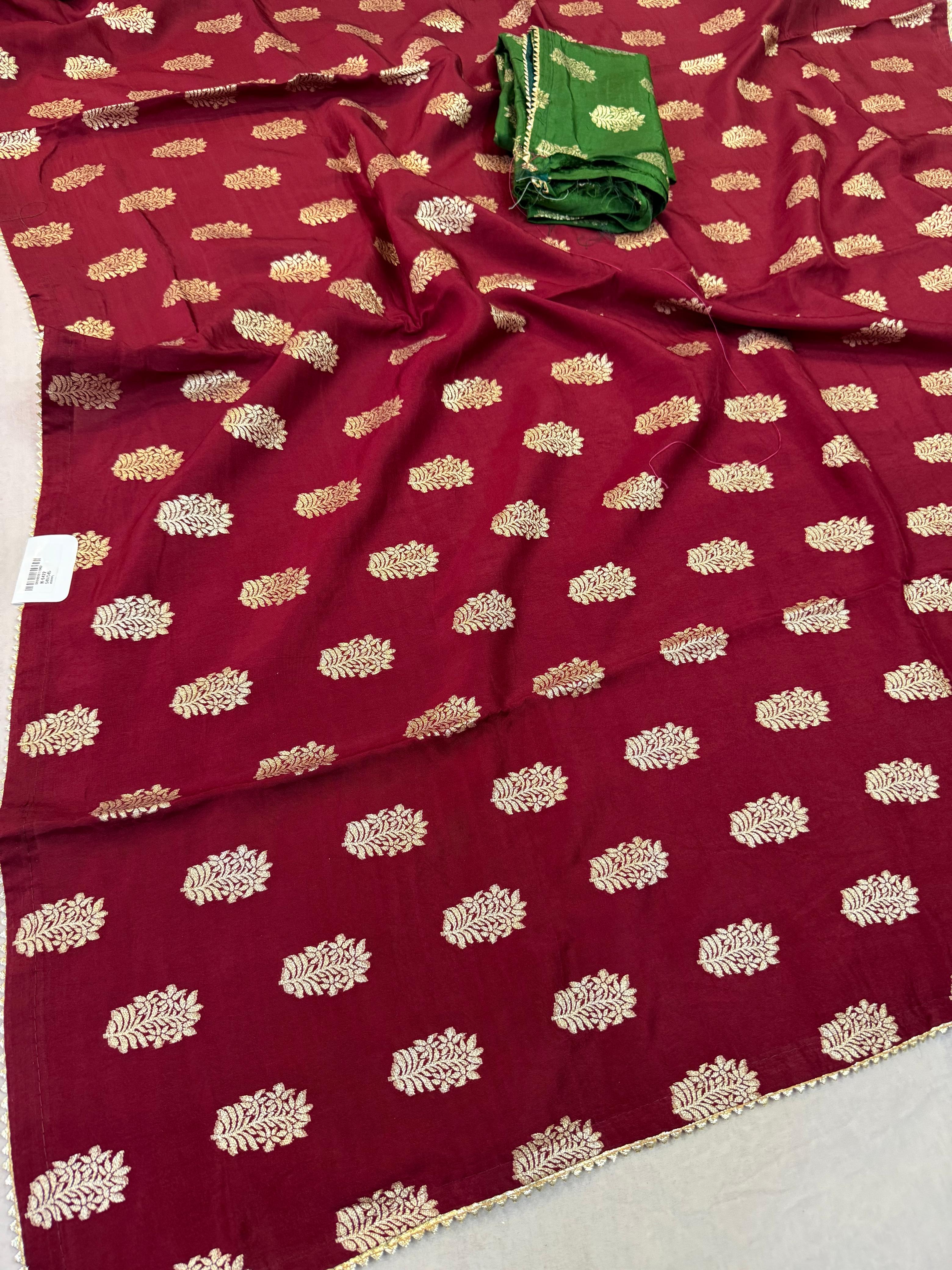 Latest Naylon Dolla Silk Saree With Weaving Work