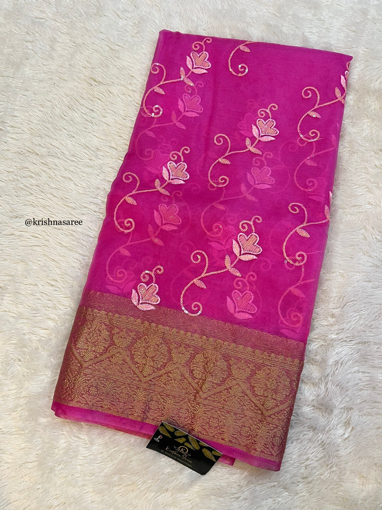 Beautiful Organza Saree With Work