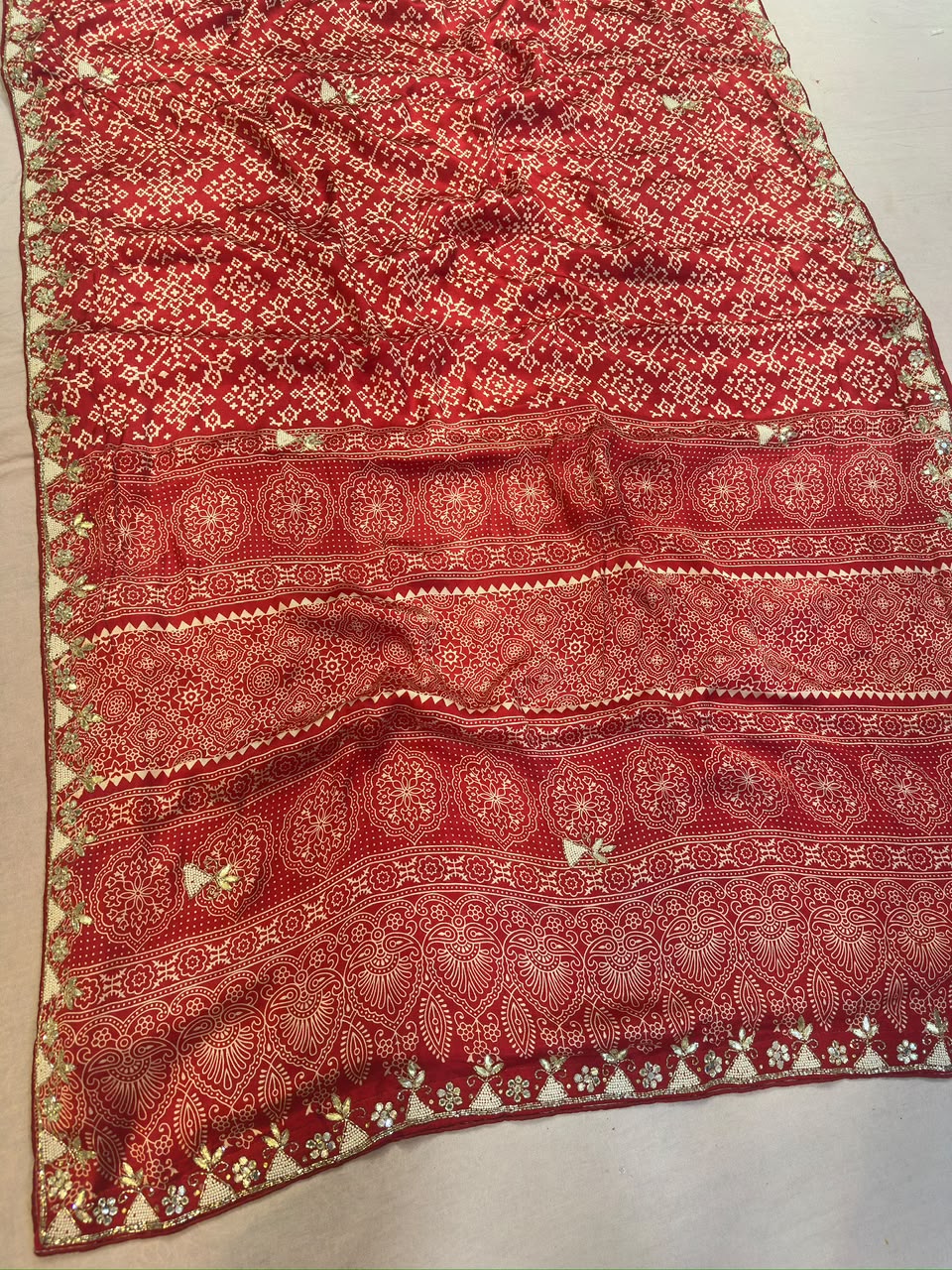 Beautiful Modal Gajji Silk Saree With Handwork