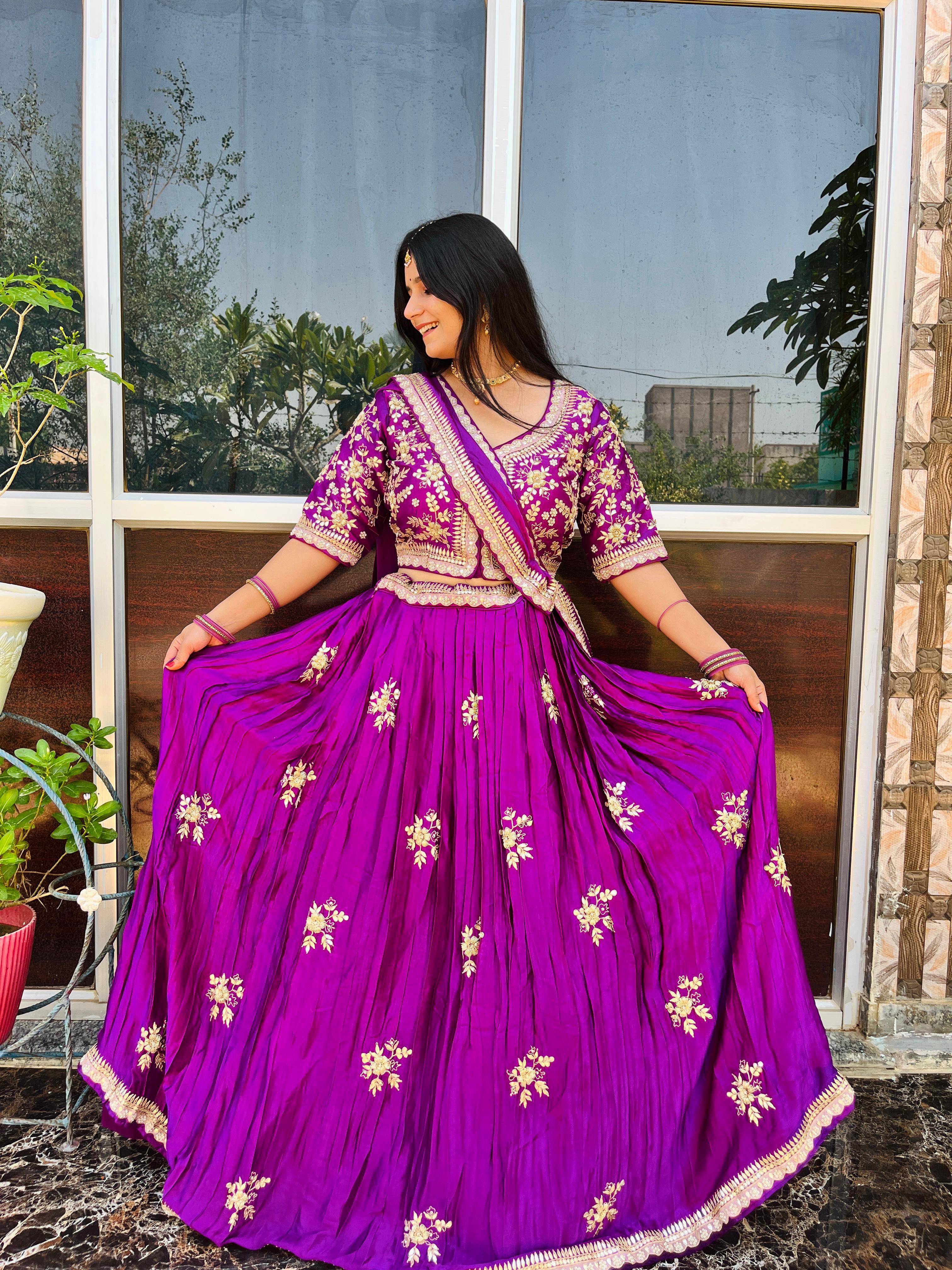 Luxury Pure Modal Gajji Silk Lehanga With Designer Blouse