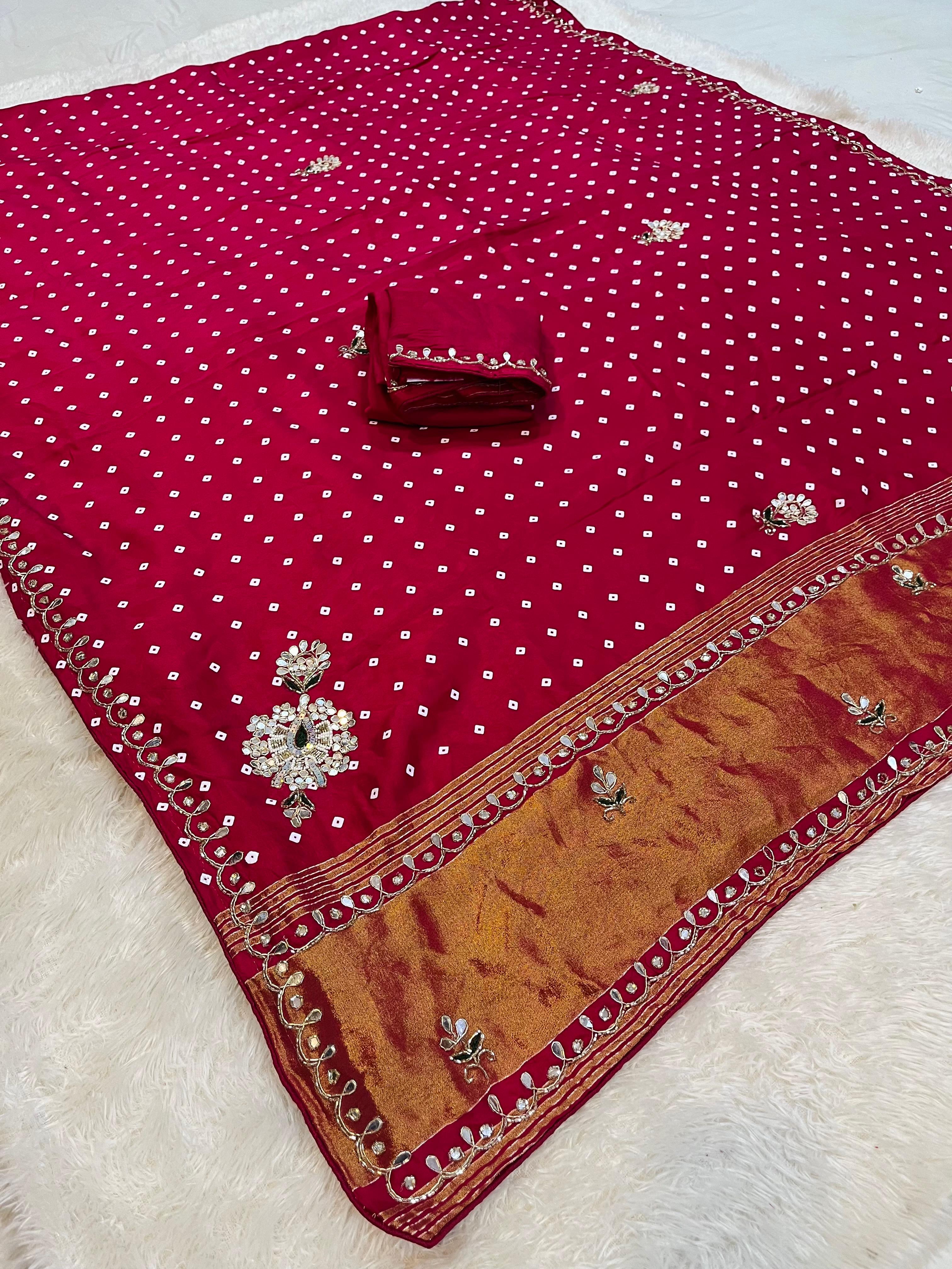 Dolla Silk Saree With Handwork