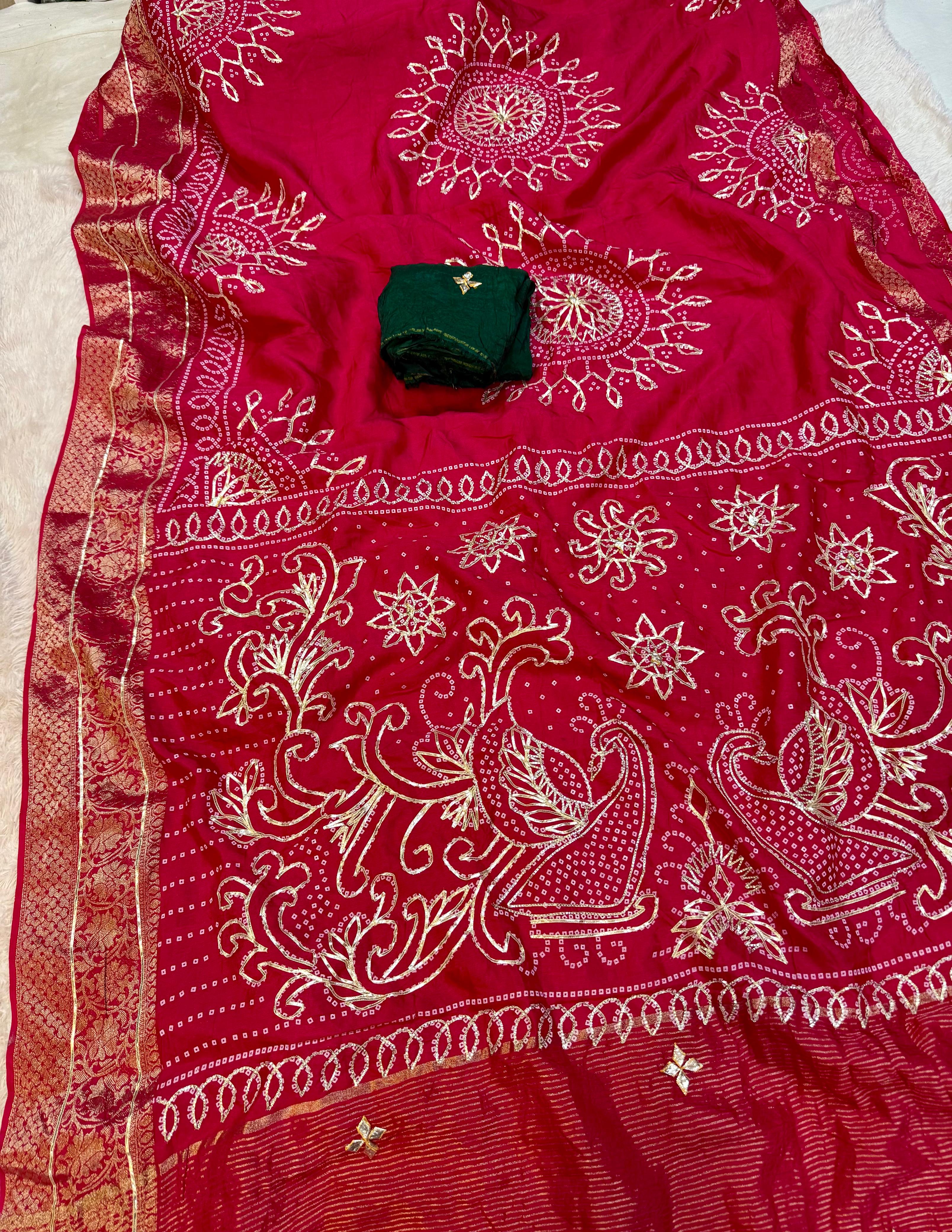 Traditional Dolla Silk Saree With Gottapatti Work