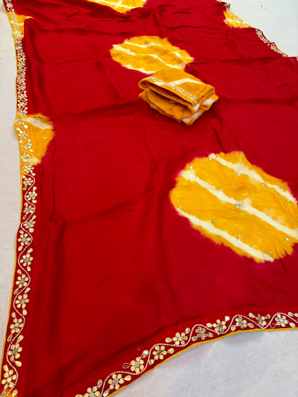 Latest  Fancy H O Silk Saree With Handwork