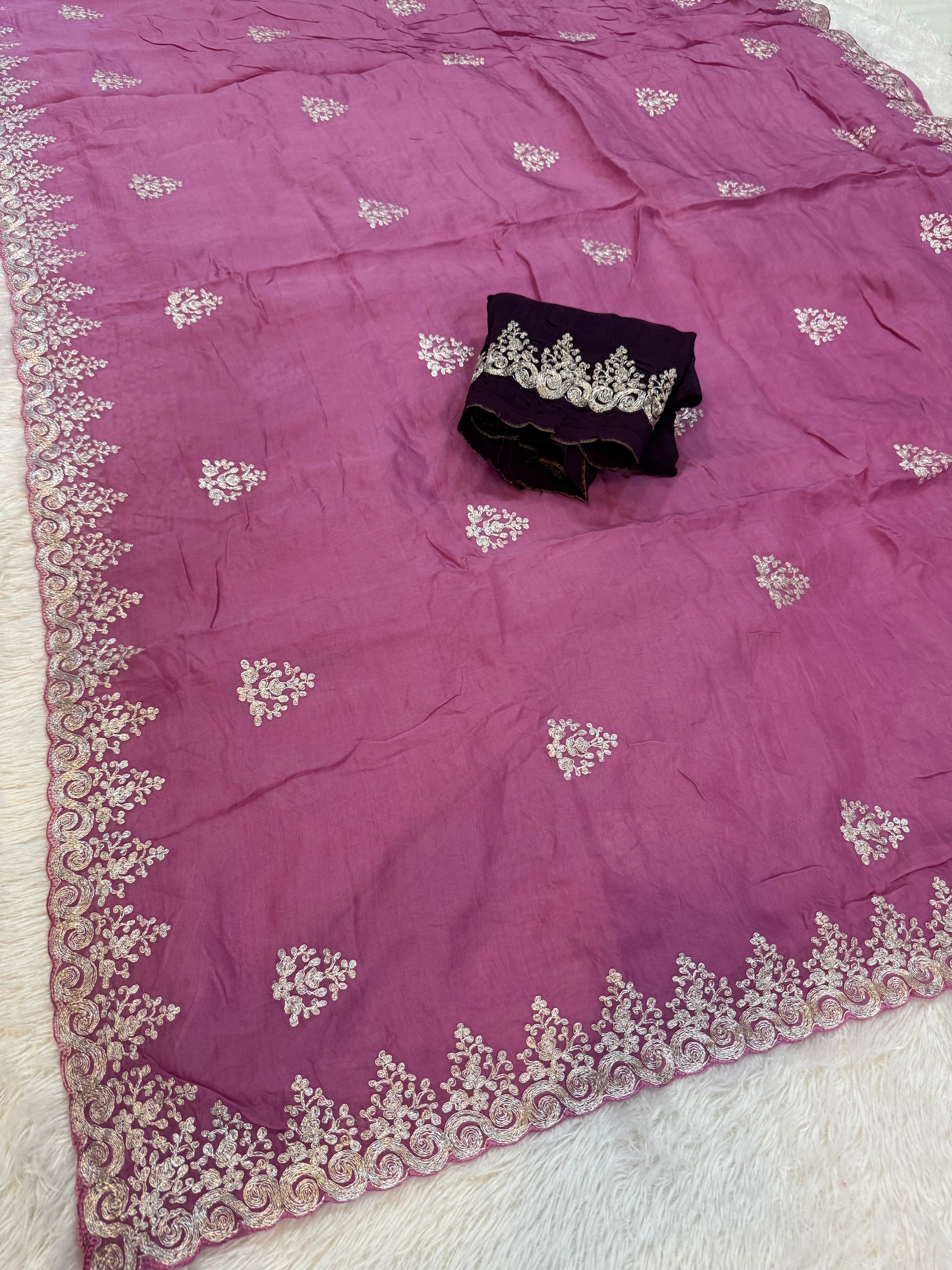 Beautiful Pittun Work Saree Saree