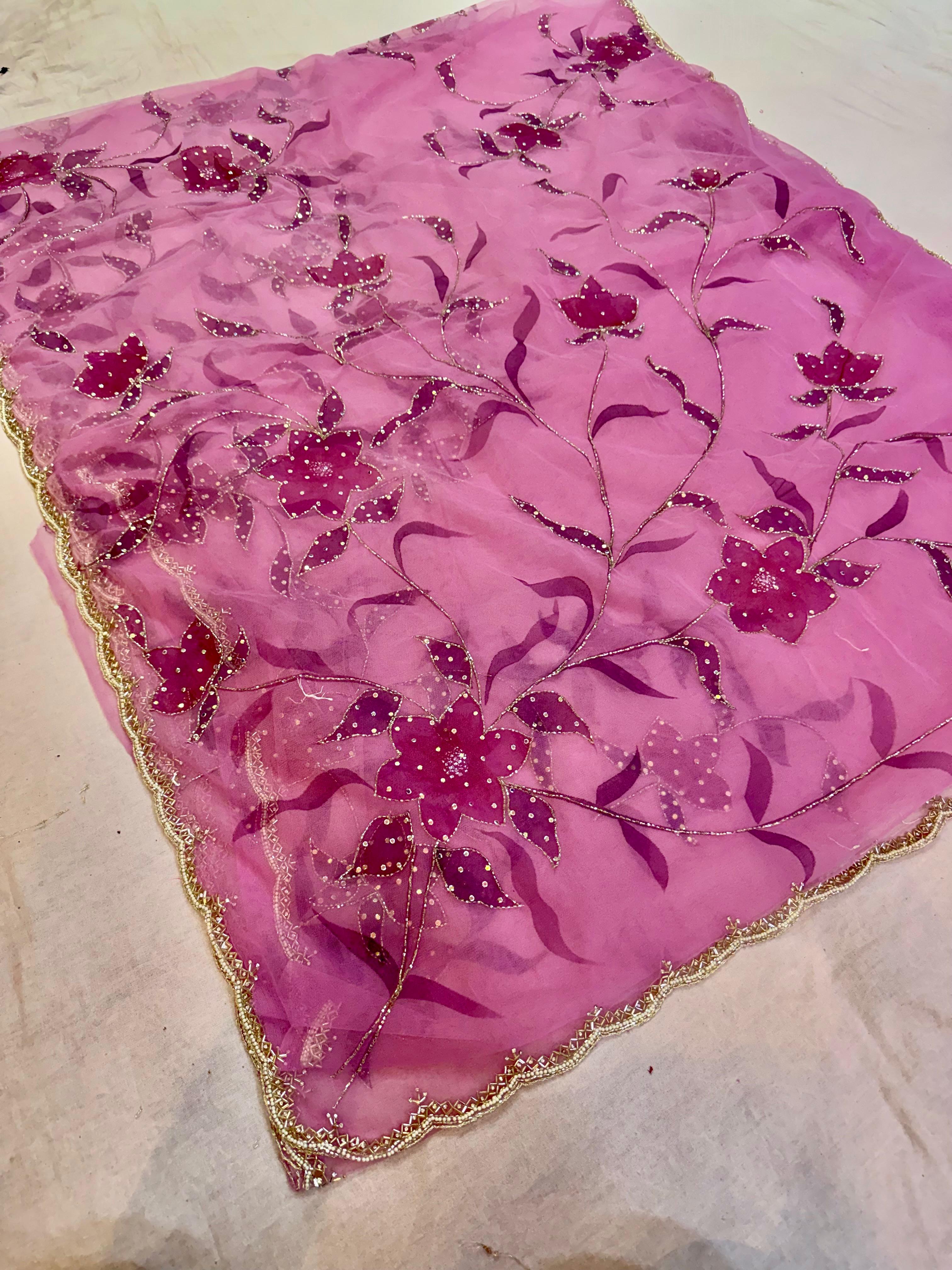 Beautiful Fancy Net Fabric Saree