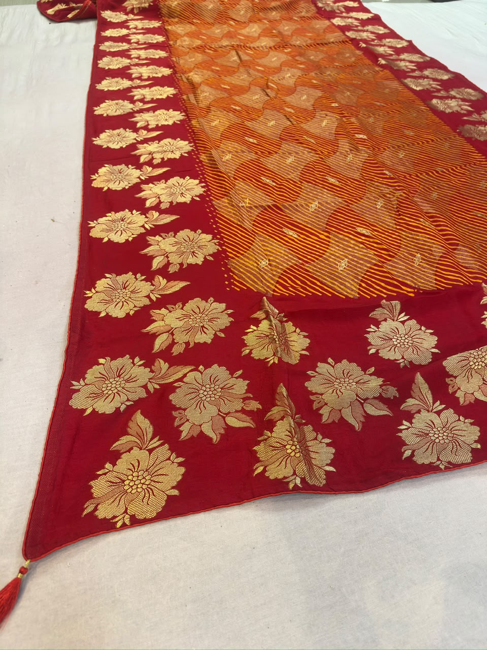 Beautiful Uapada Silk Saree With Handwork