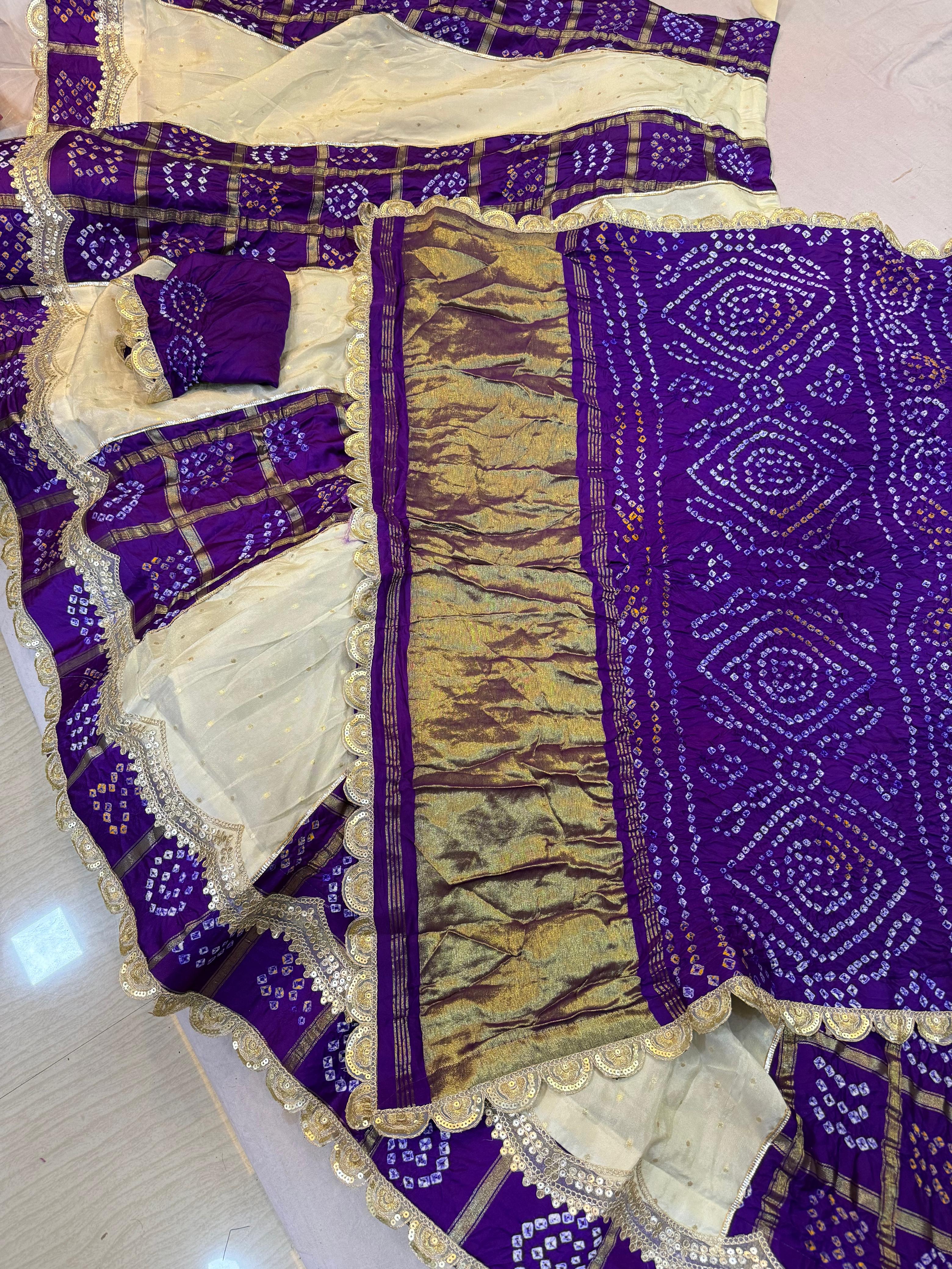 Beautiful Cosmos Febric Lehenga With Handwrok X Ghatchola Bandhani Dupatta
