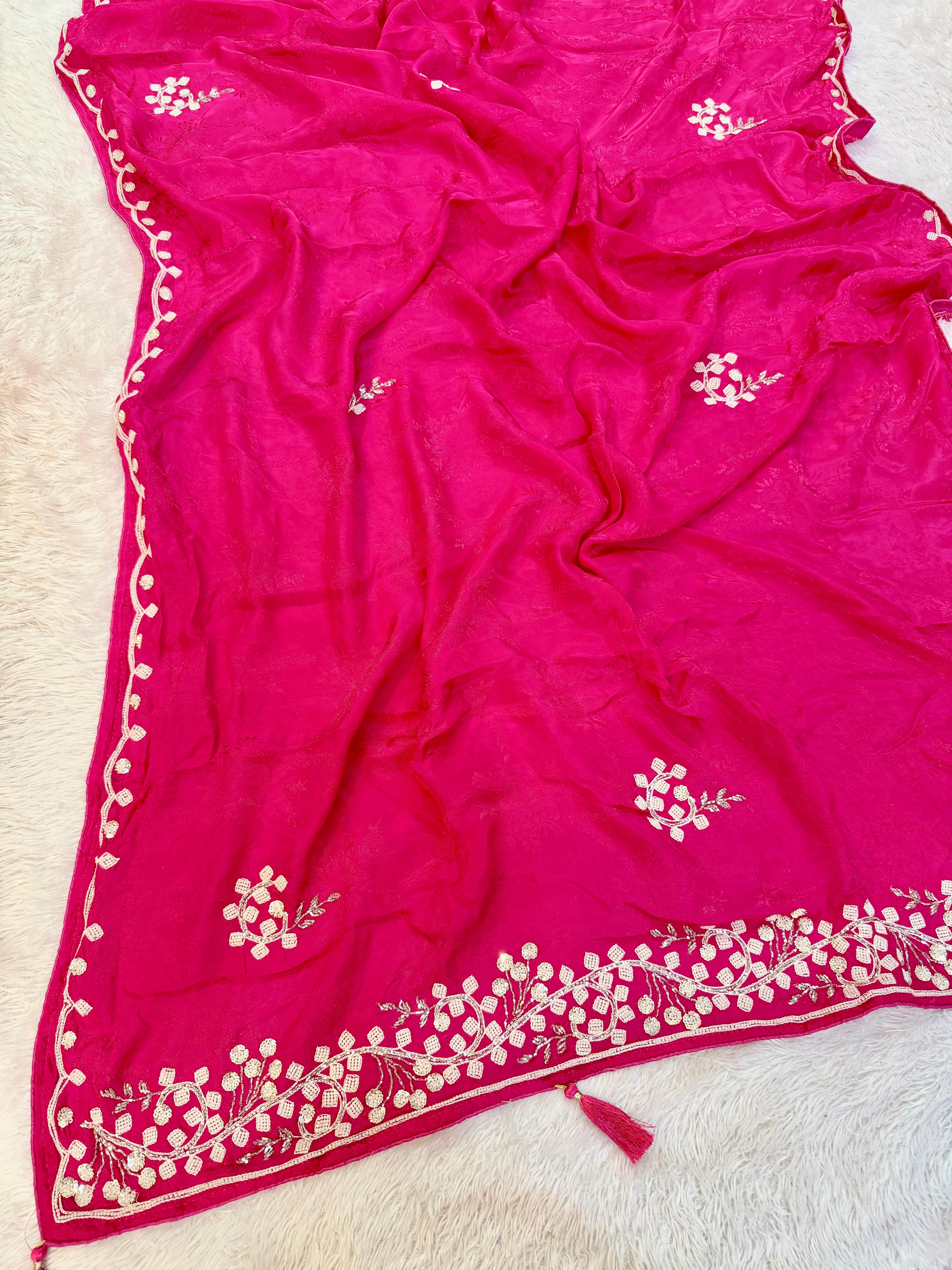 Premium Handwork Pure H O Silk Saree