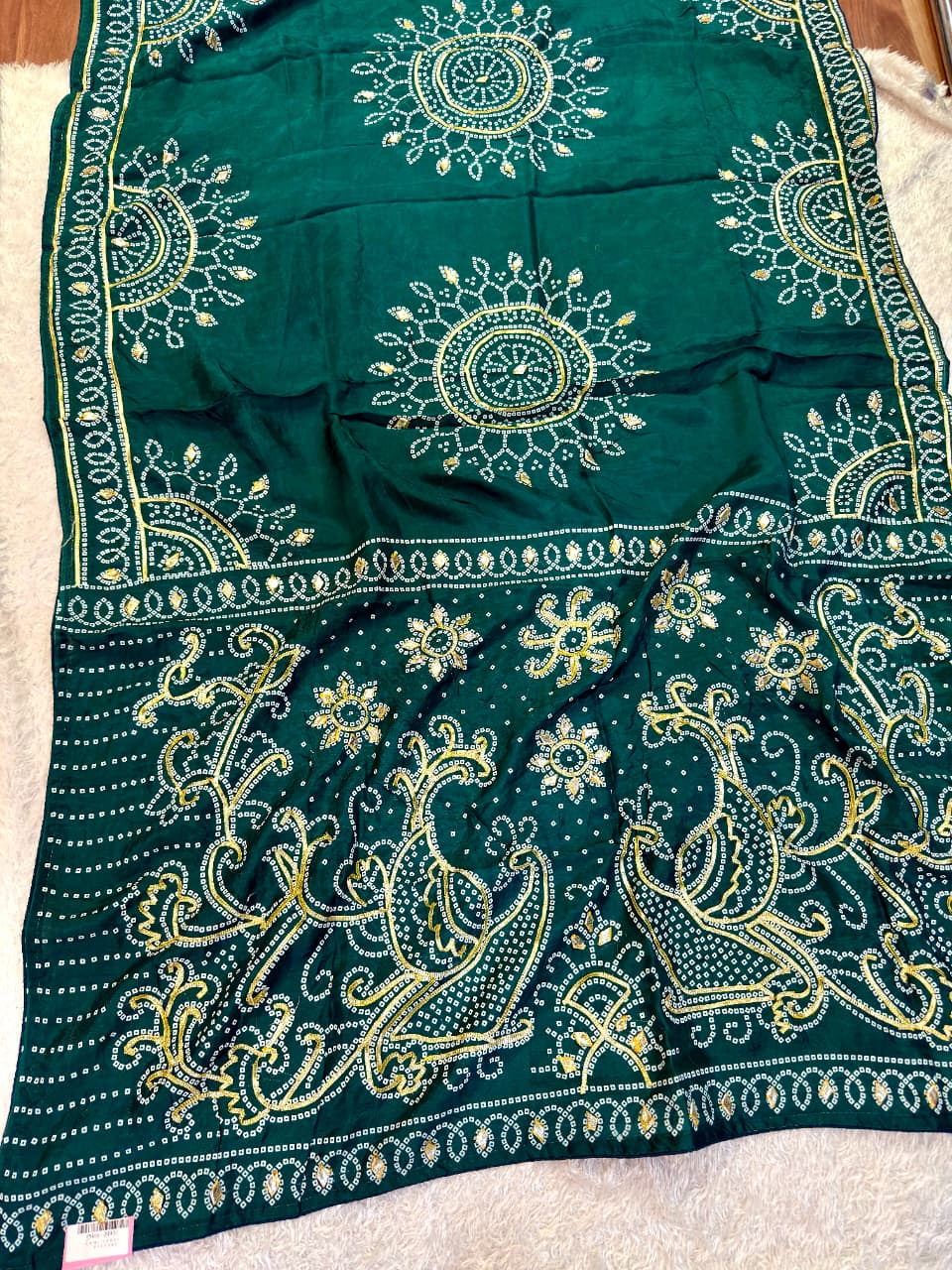 Dolla Silk Saree With Gottapatti Work