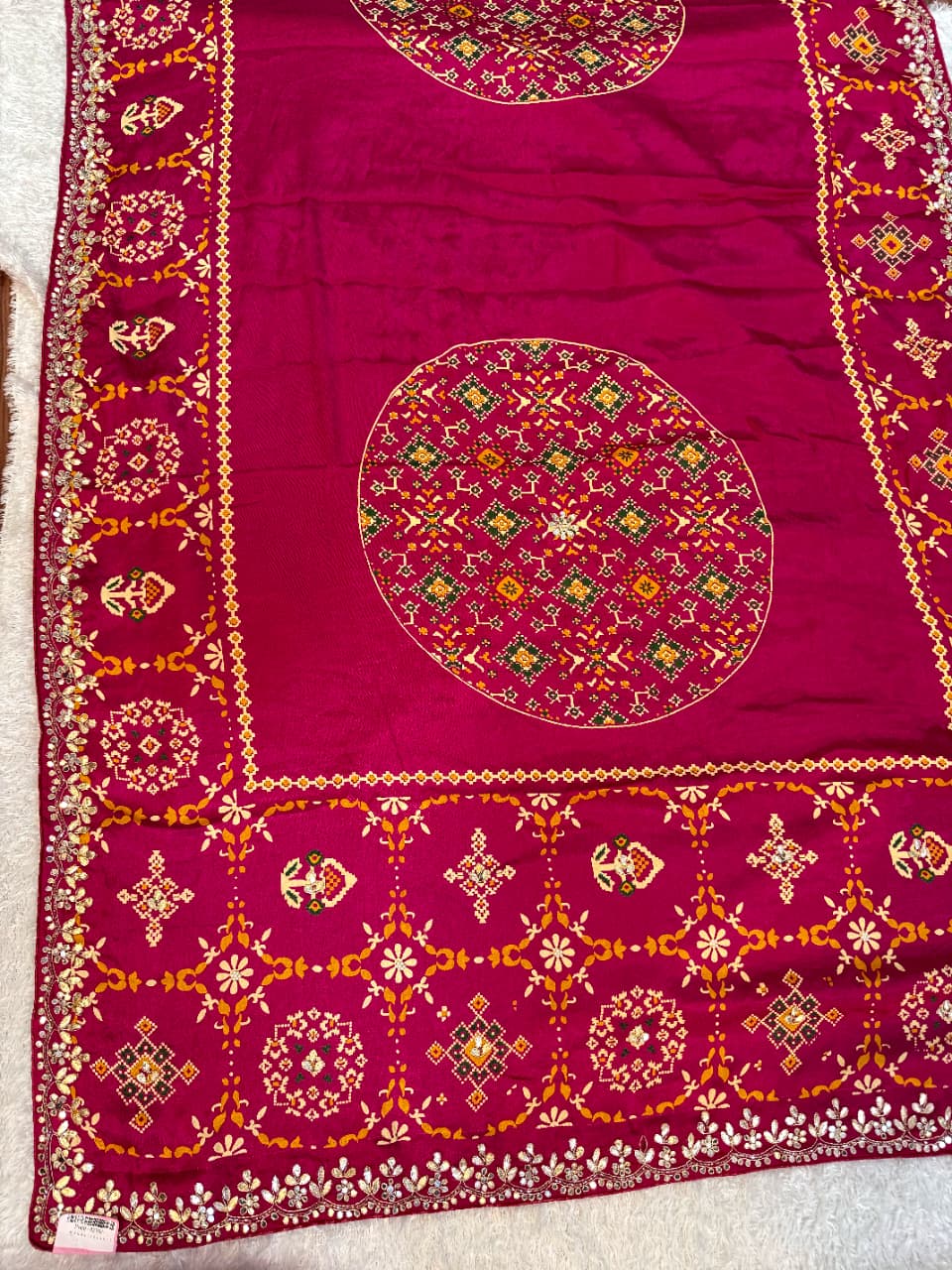 Trending Modal Silk Saree With Patola & Handwork