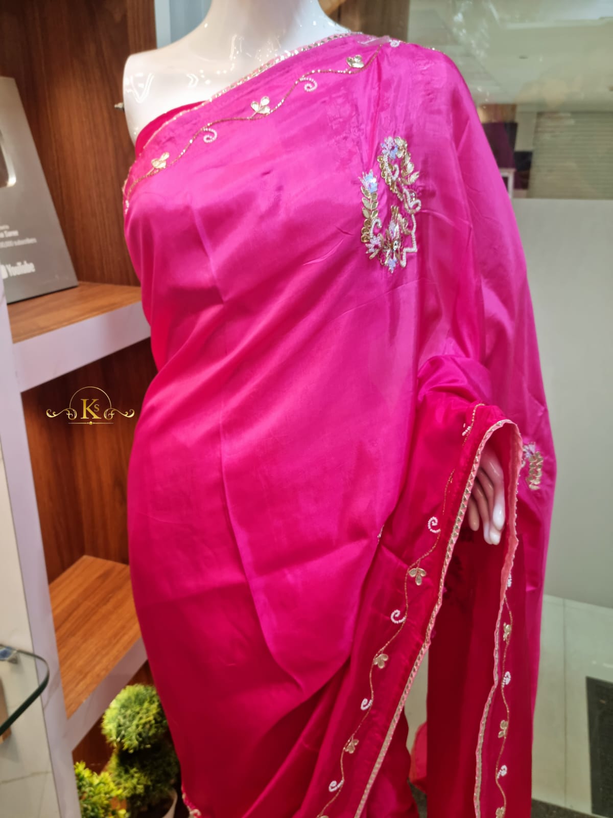 New Designer Pure Upada Silk Saree With Handwork