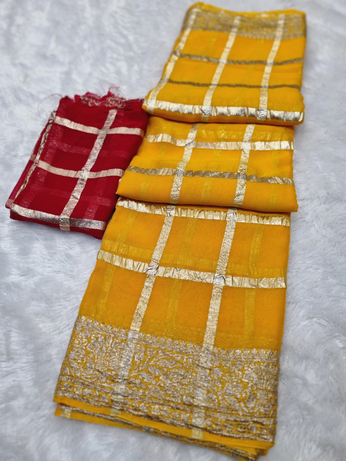 Gatchola Flat Jarri Weaving Tissue Organza Saree