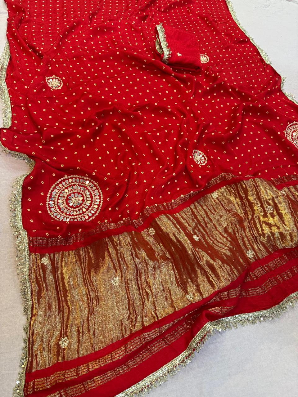 Latest Modal Silk Saree With Handwork