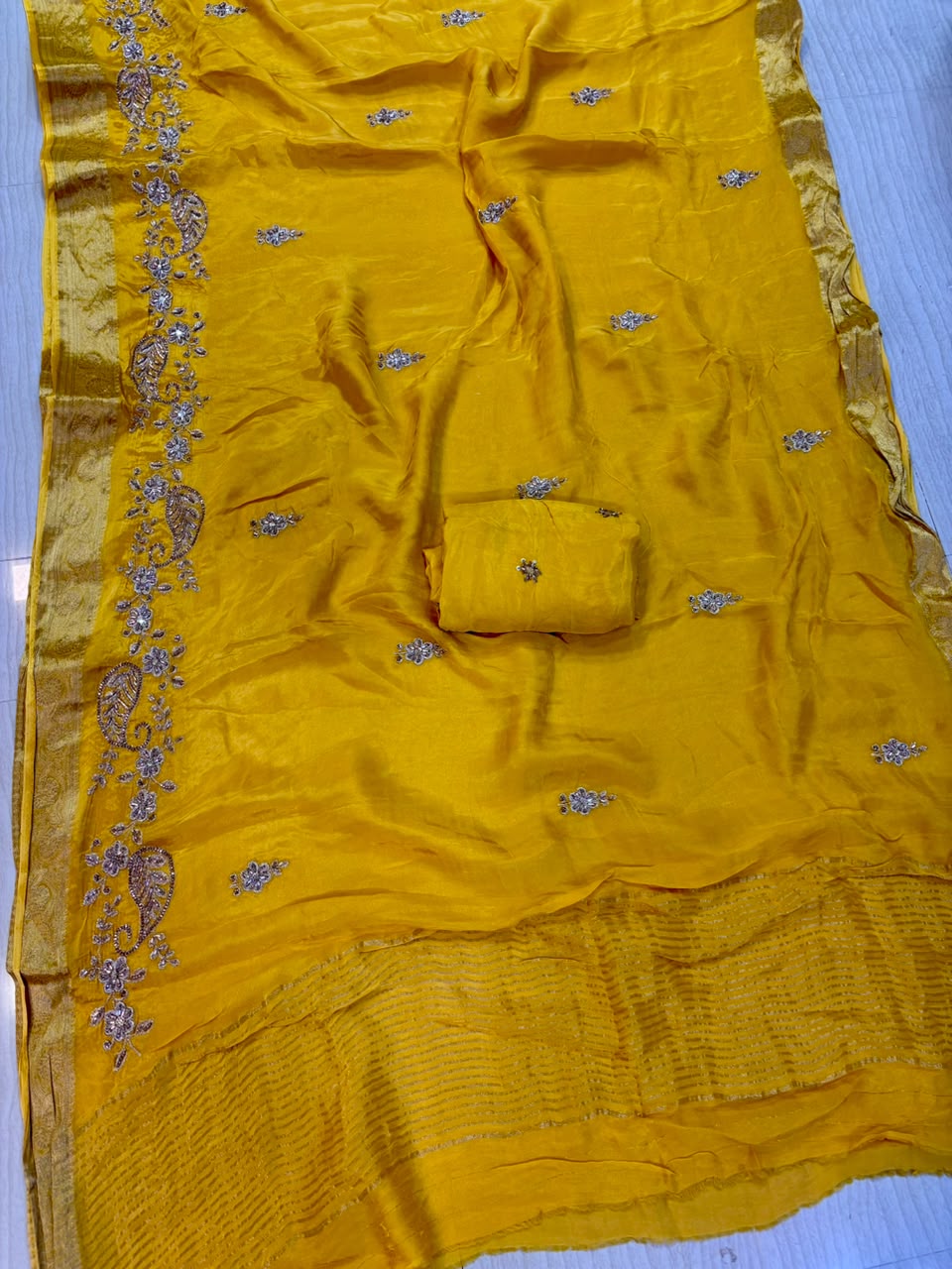 Premium Handwork Pure H O Silk Saree