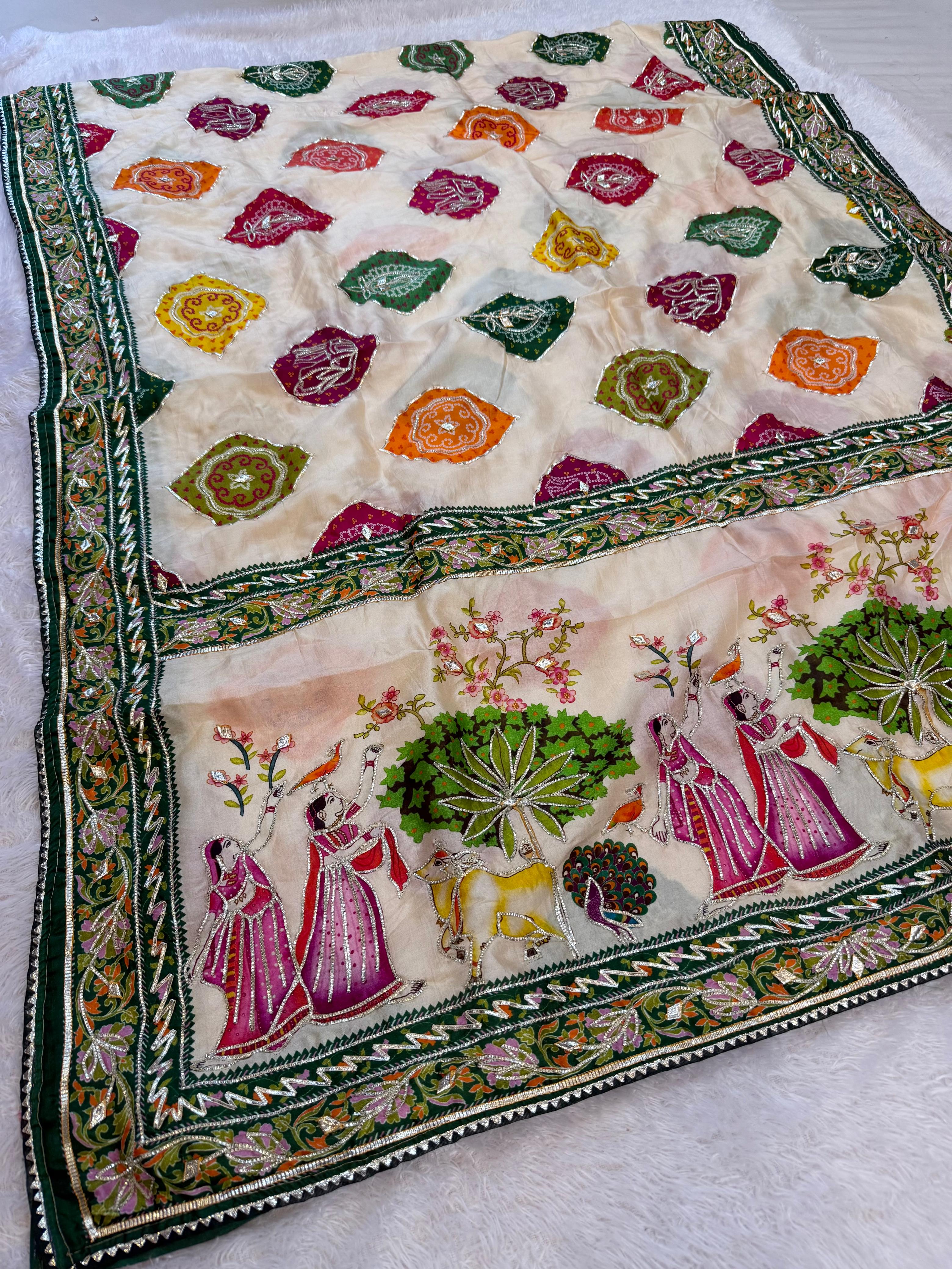 Beautiful Uppada Silk Traditional Design Saree