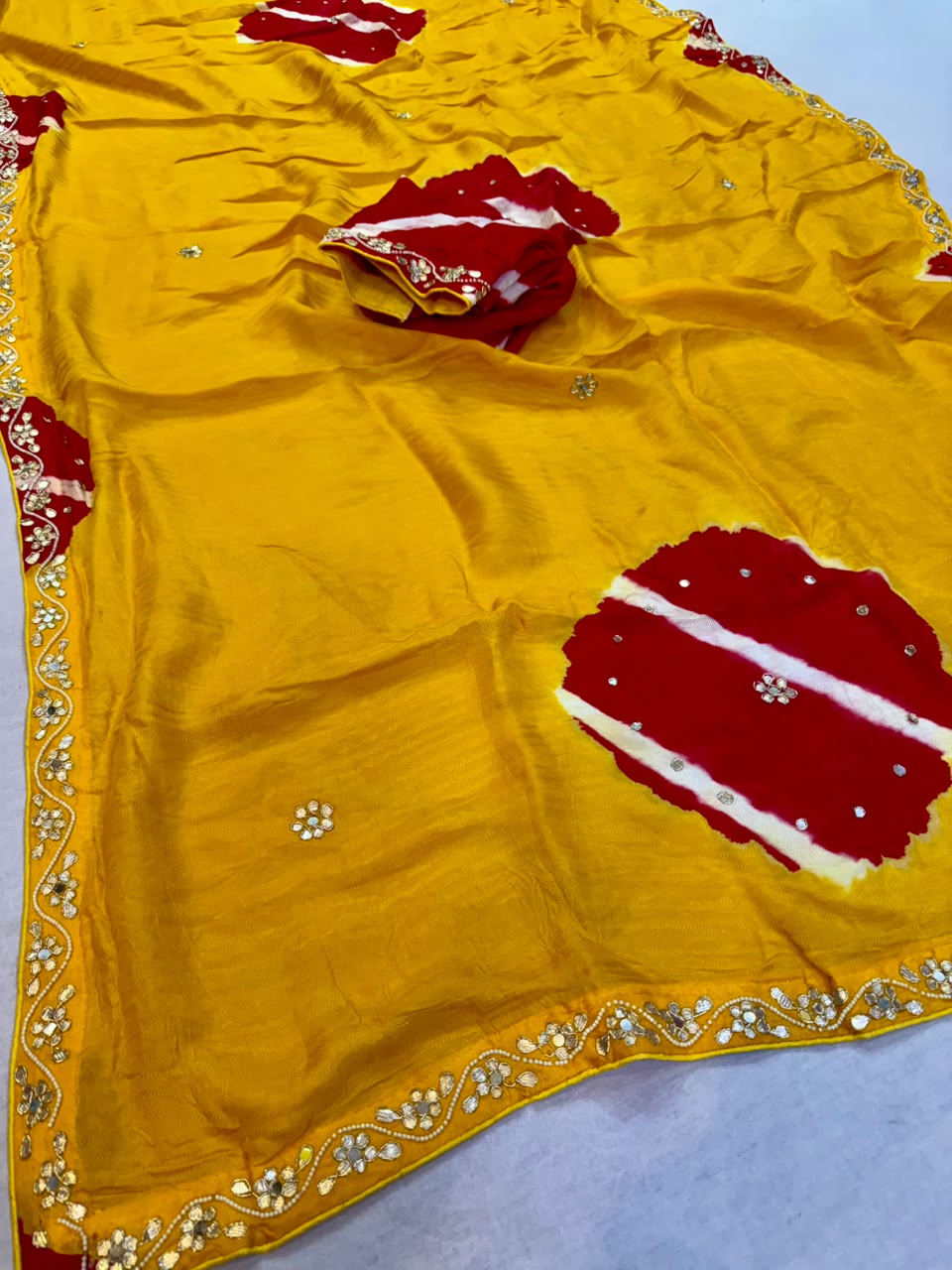 Latest  Fancy H O Silk Saree With Handwork