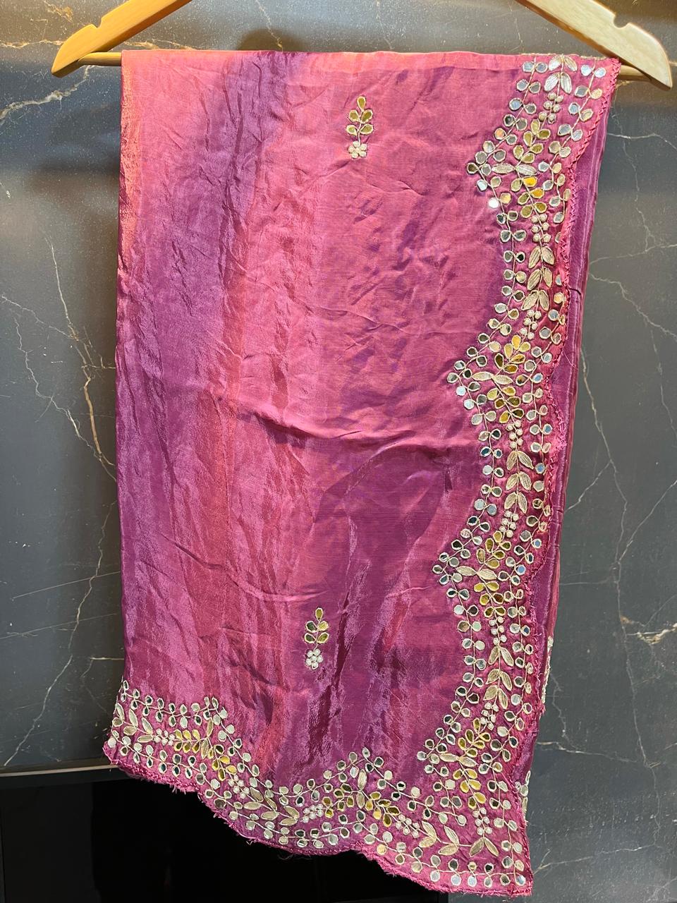 Designer H O Silk Saree With Premium Handwork