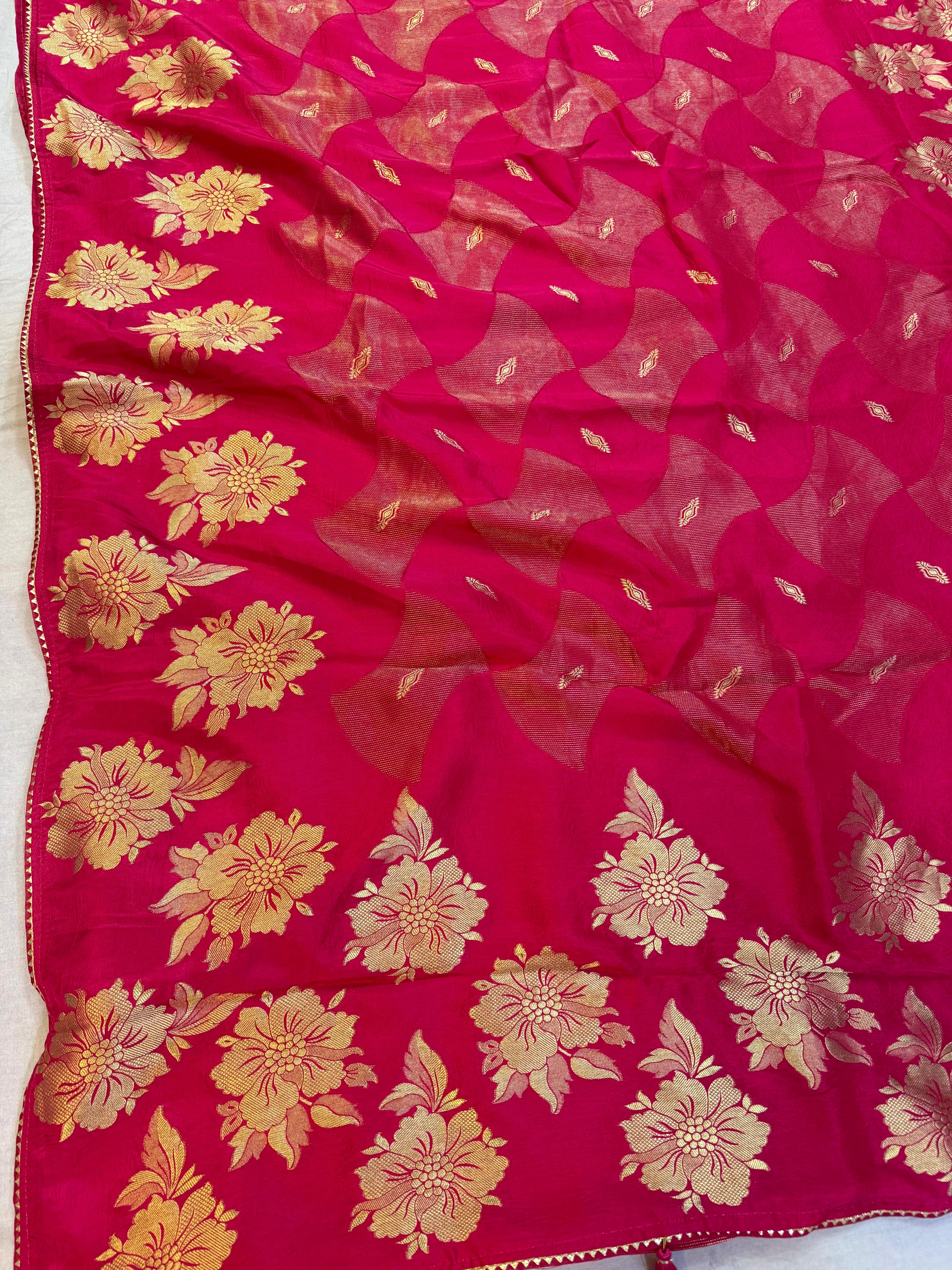 Designer  Nylon Dolla Silk Saree With upada jarri Work