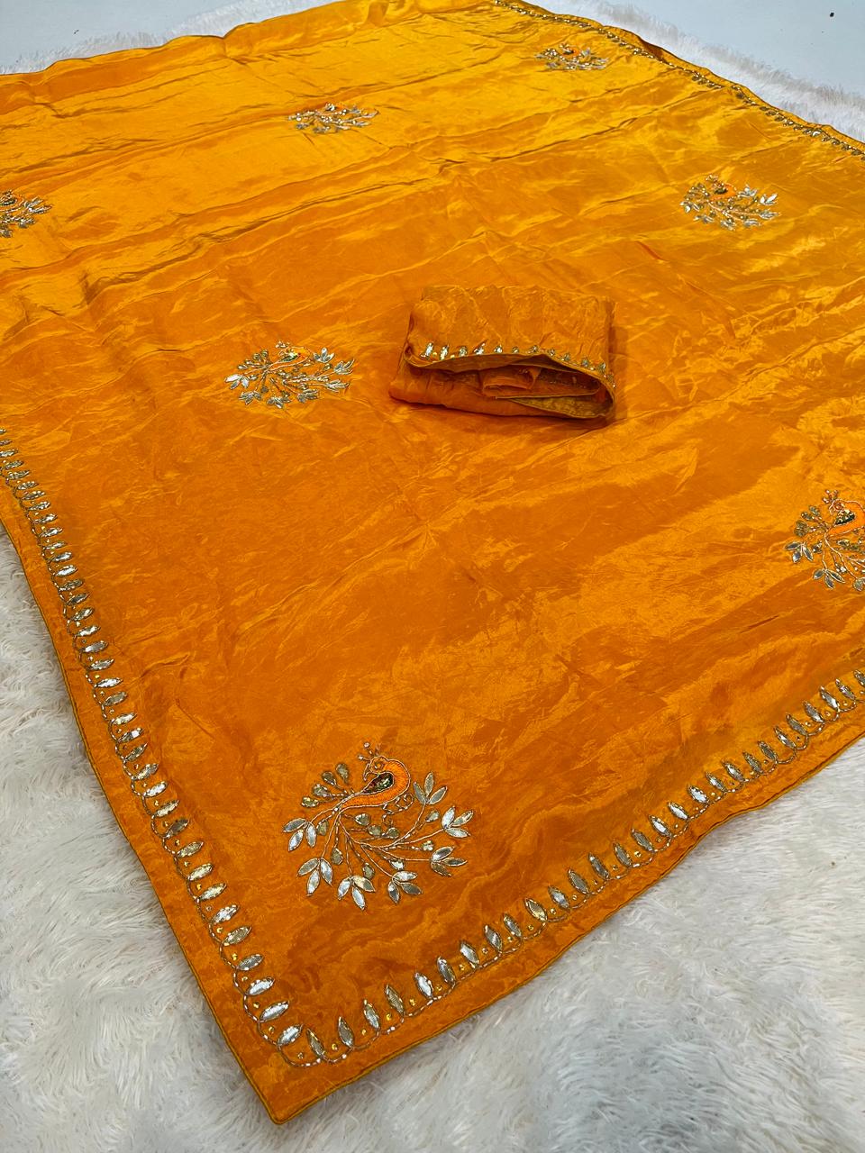 Latest H.O Silk Saree With Handwork