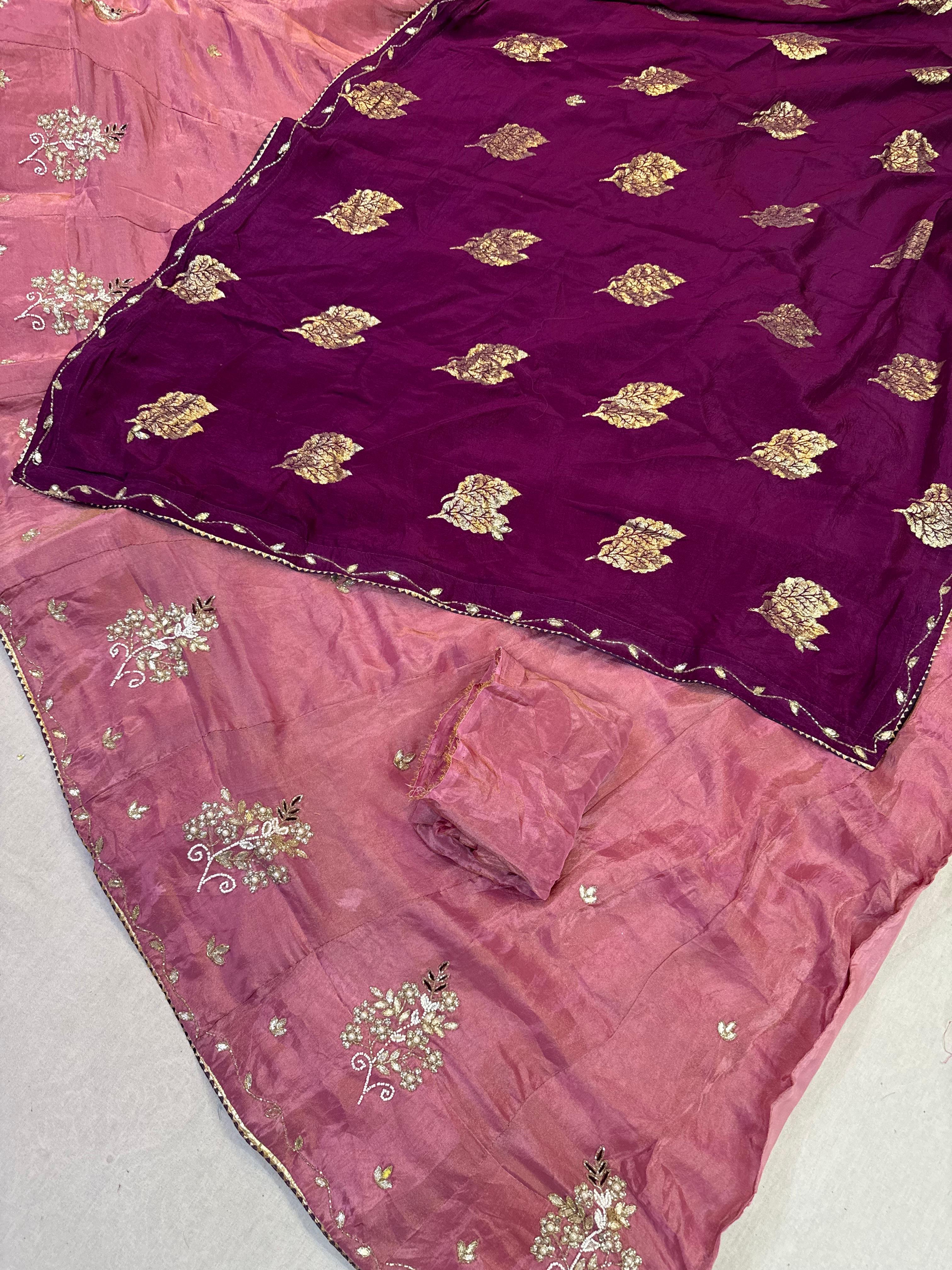 Designer Cosmos Febric Lehenga With Handwork X Dolla Silk Dupatta