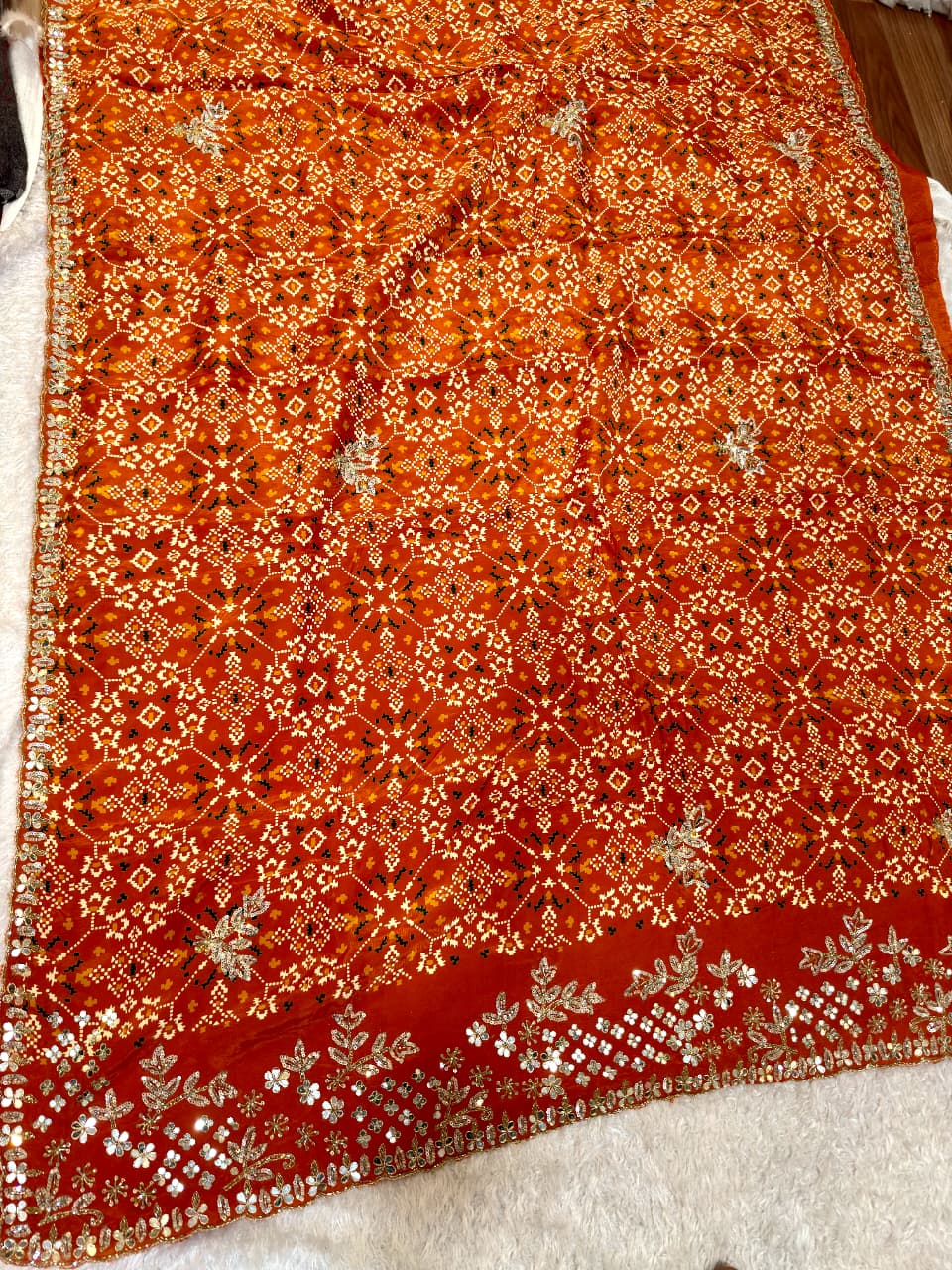 Premium Modal Silk Saree With Patola & Handwork