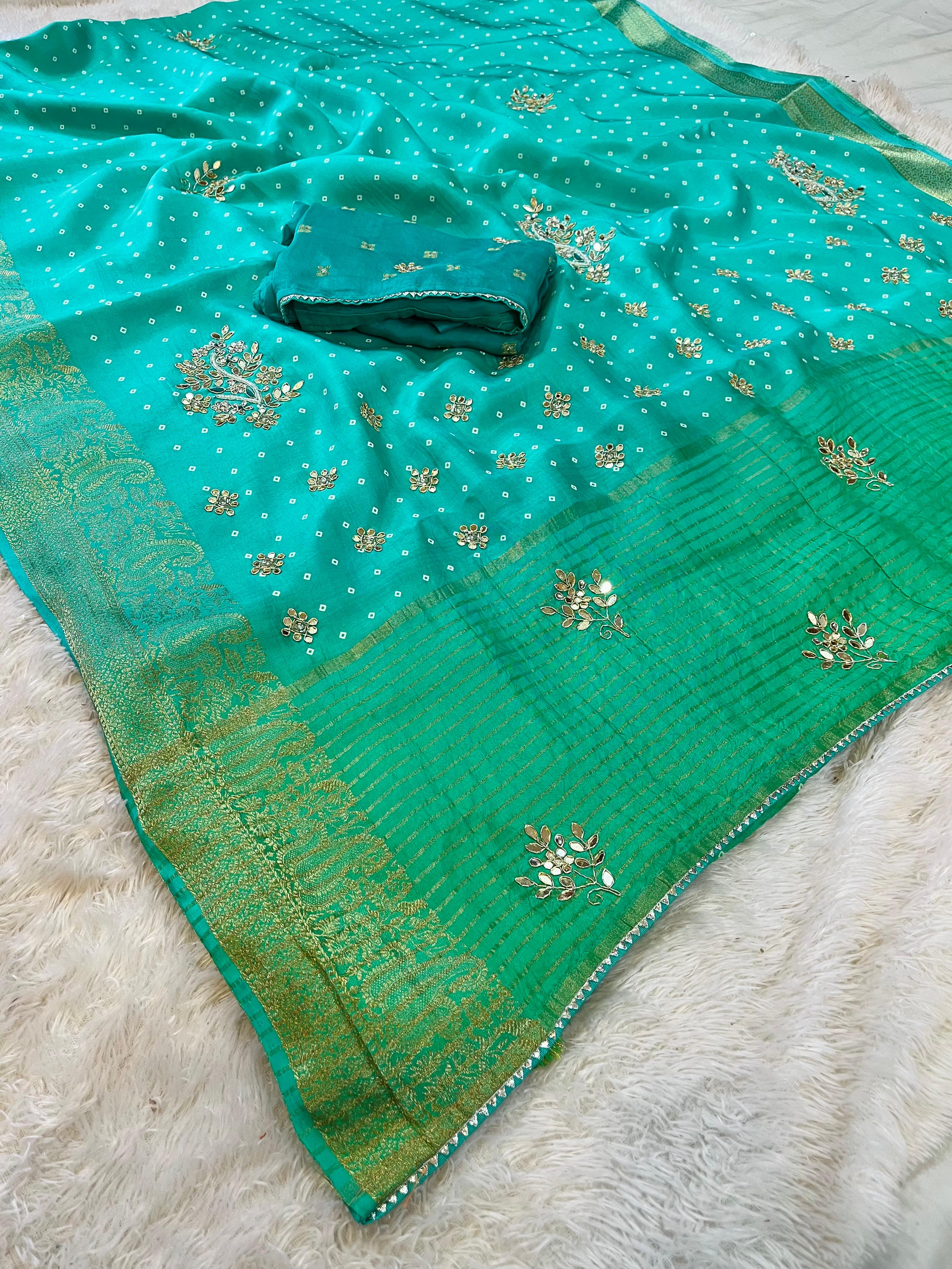 Designer Dolla Silk Saree With Handwork