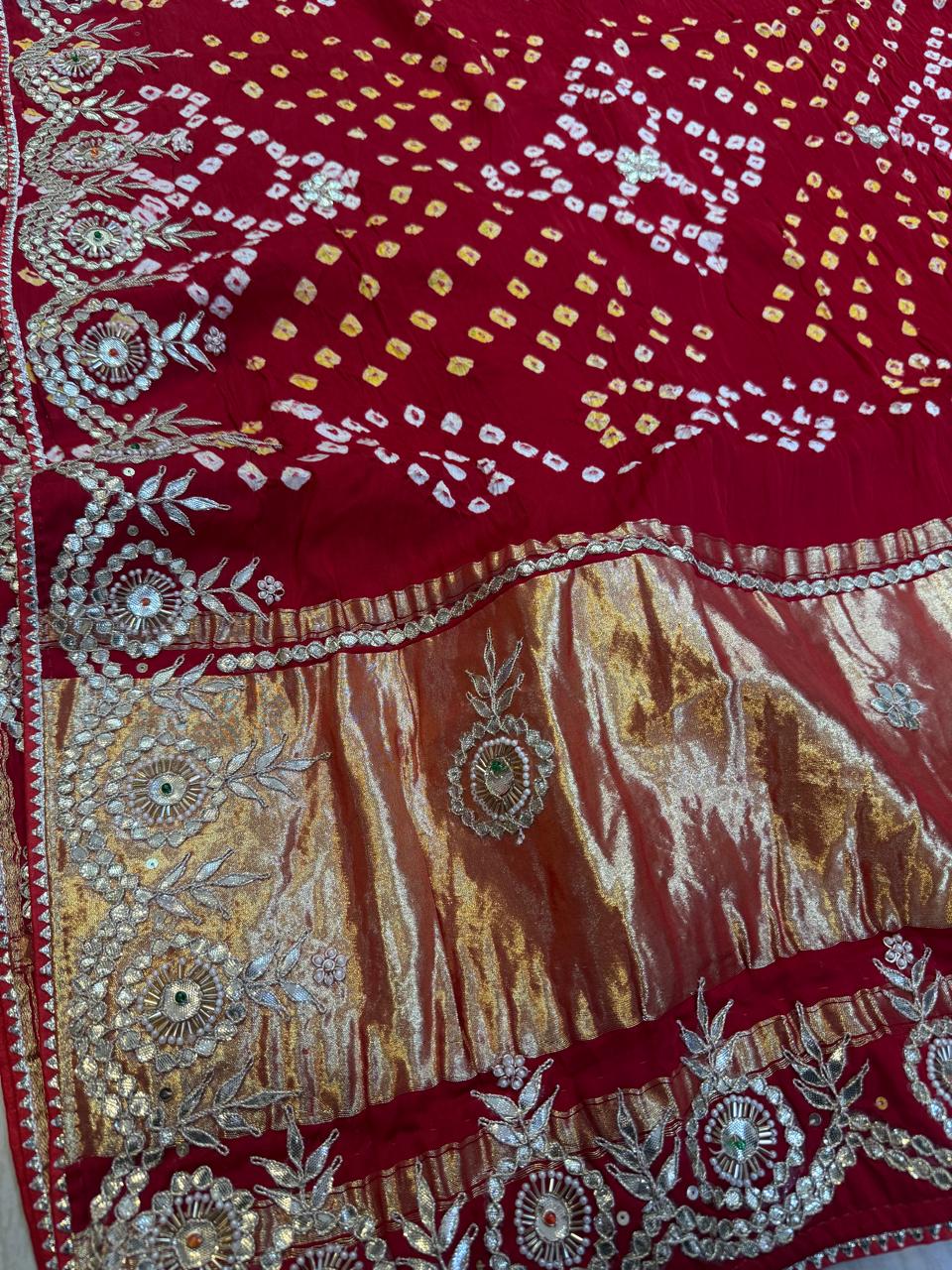 Premium Modal Gajji Silk Saree with Gota Patti Work