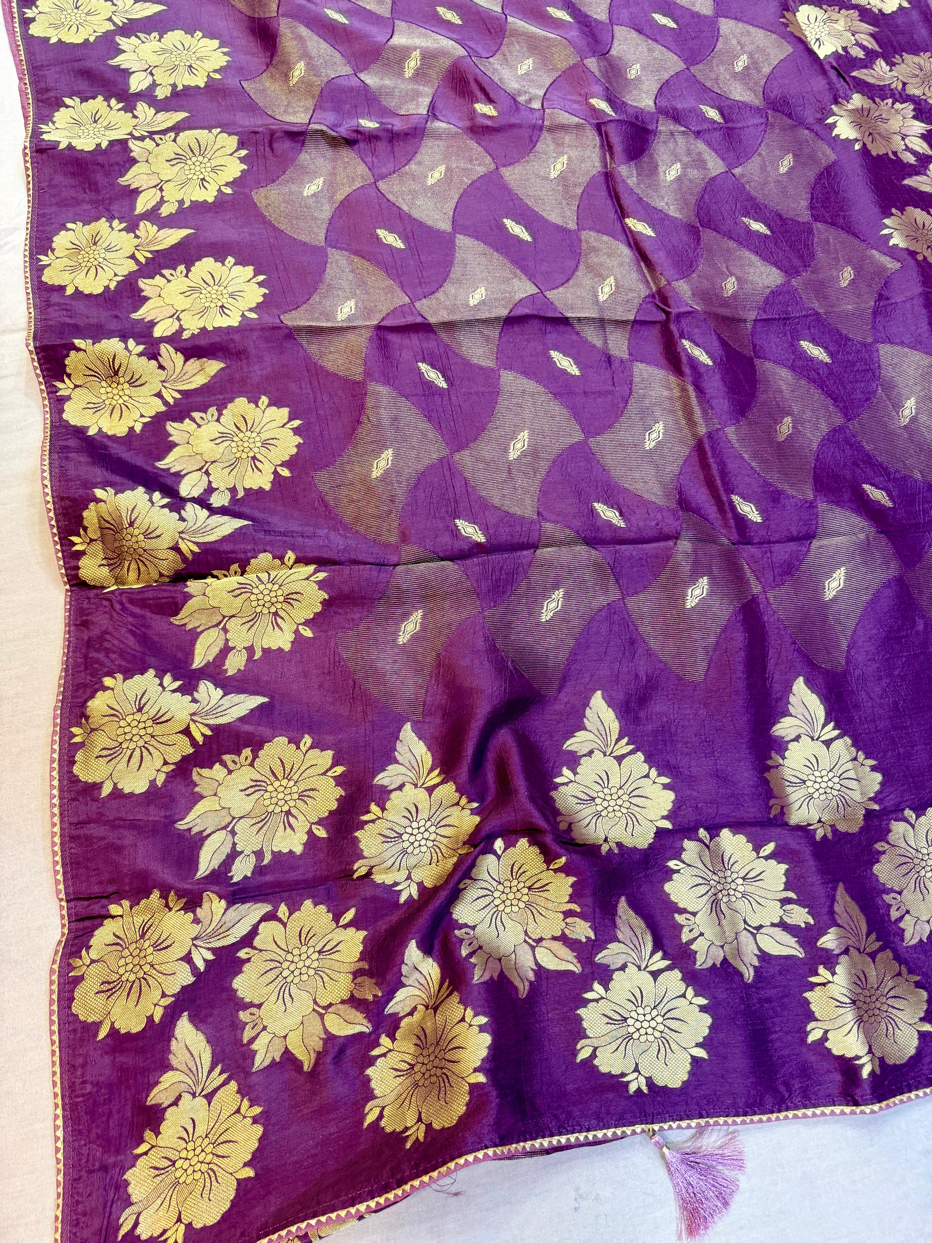Designer  Nylon Dolla Silk Saree With upada jarri Work