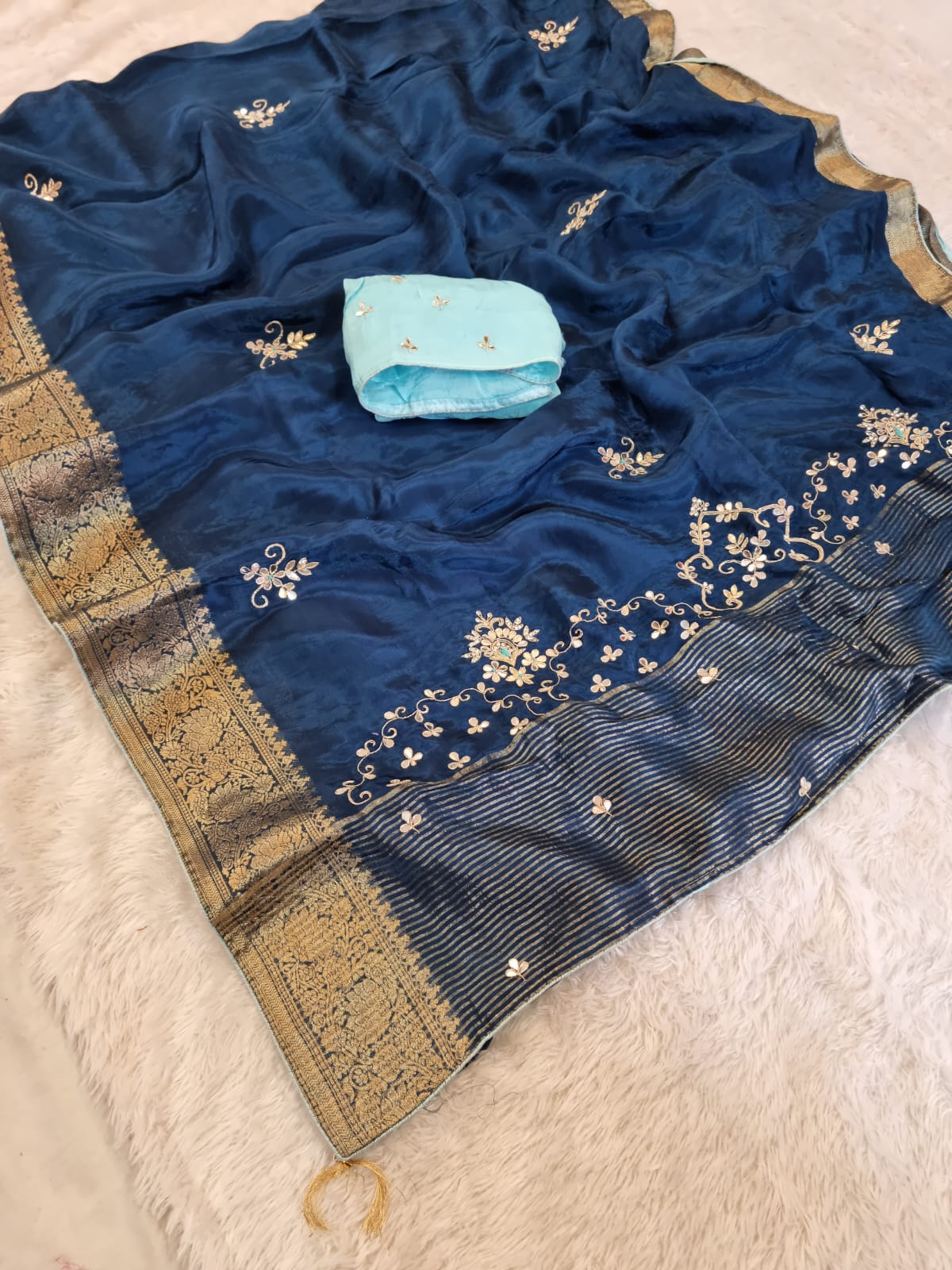 Pure H.O. Silk Saree With Jardoji Handwork