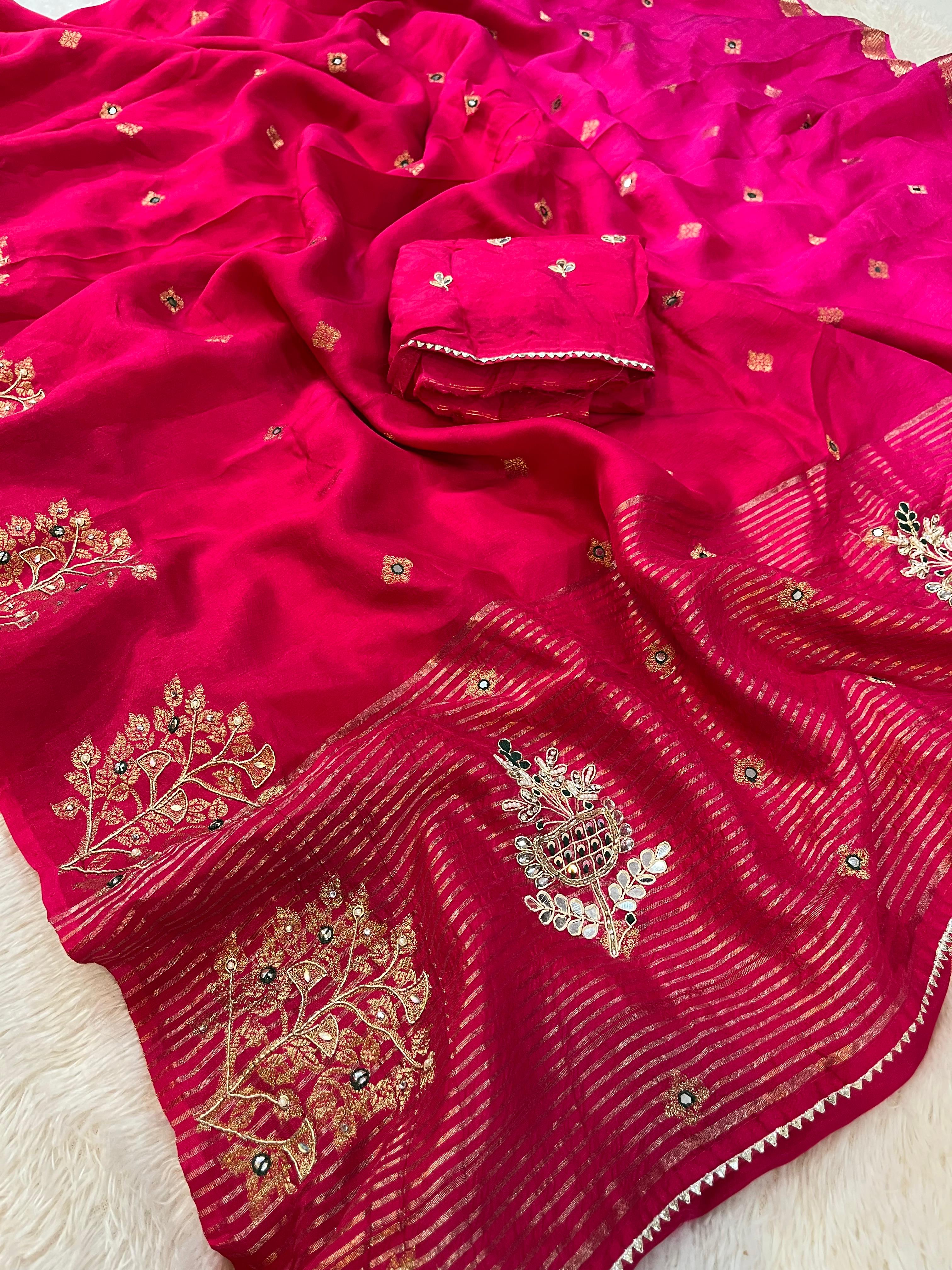 Designer Dolla Silk Saree With Handwork