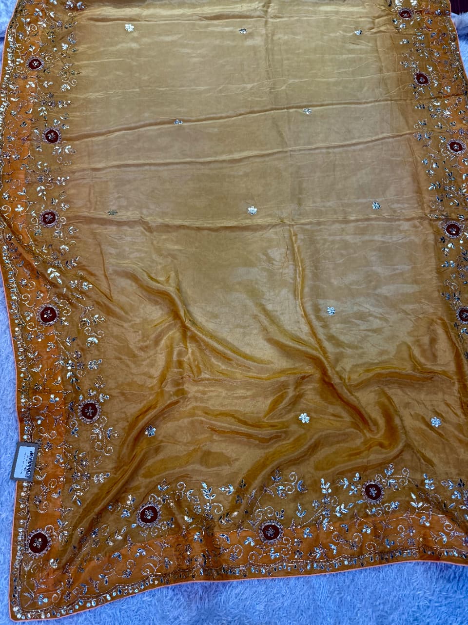 Beautiful H.O Silk Saree With Handwork