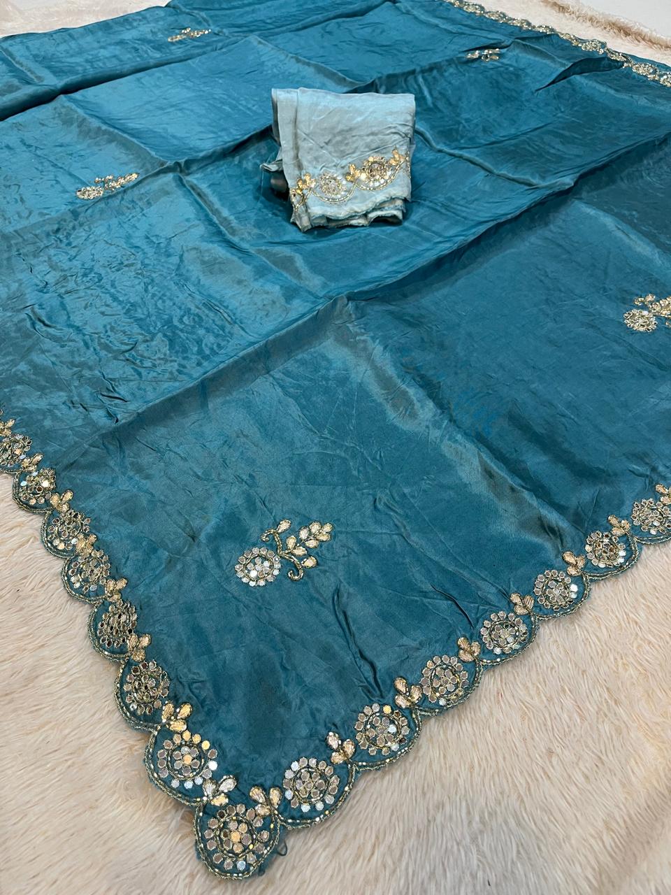 Uppada Silk Saree With Handwork