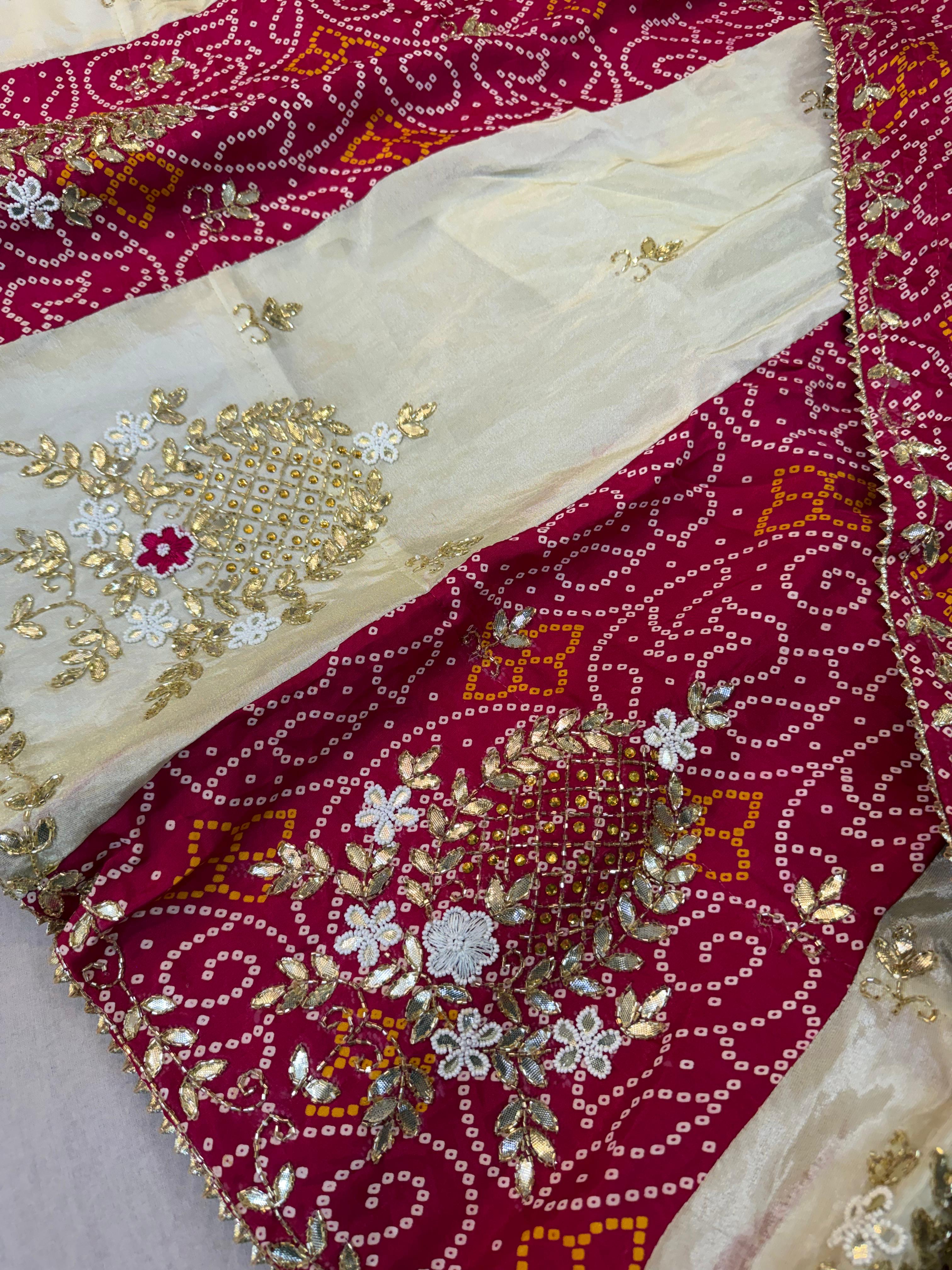 Beautiful Cosmos Fabric Lehenga With Handwork X H.O Silk Dupatta