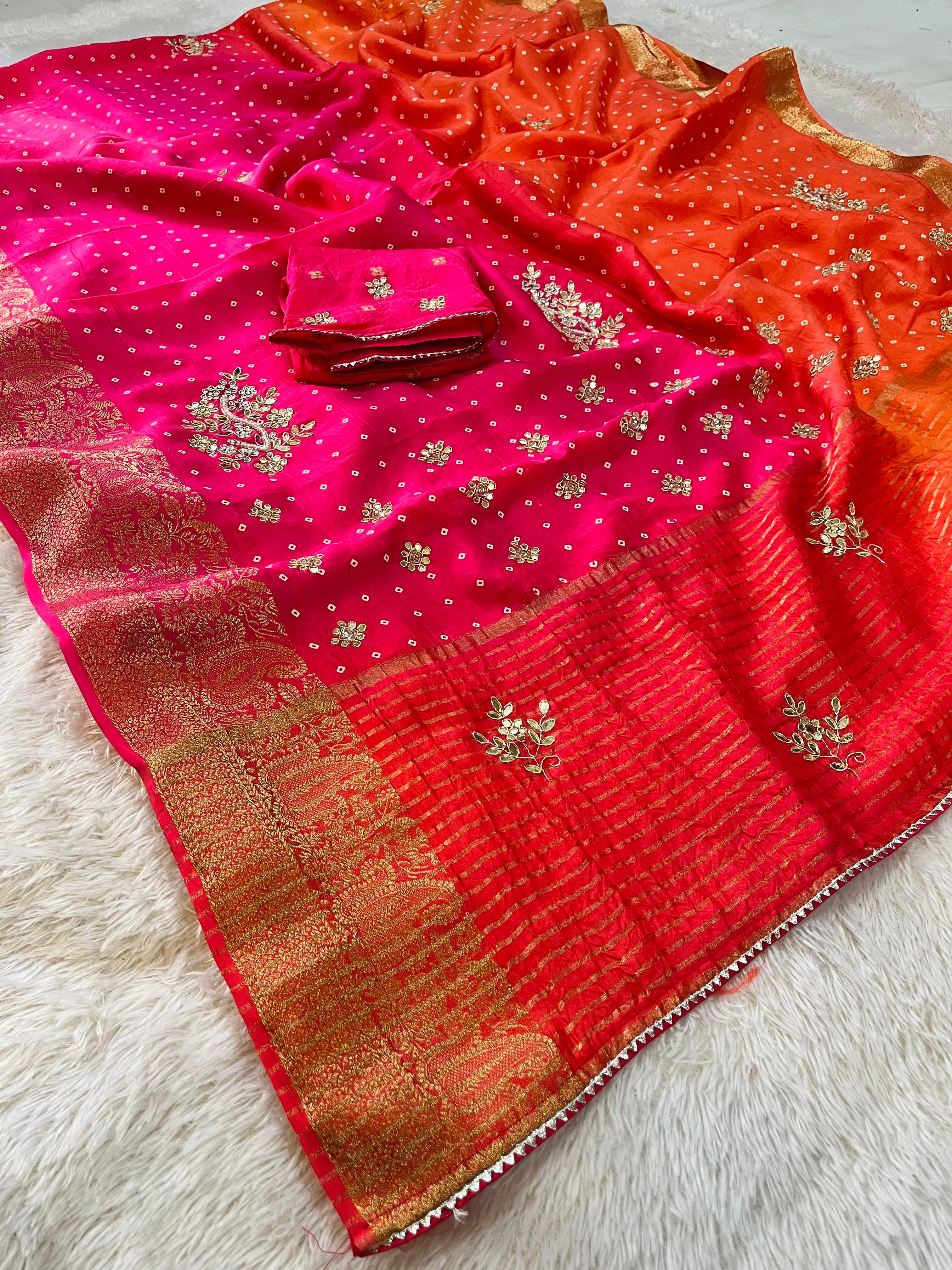 Designer Dolla Silk Saree With Handwork