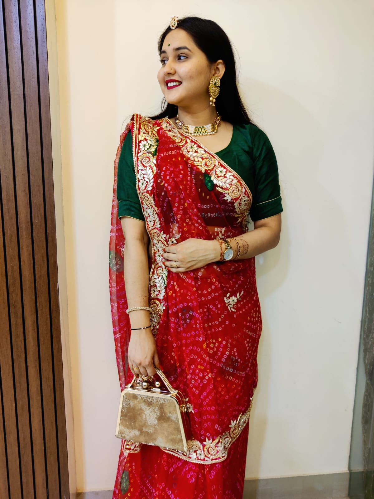 Jodhpuri Pure Chiffon Handwork Saree