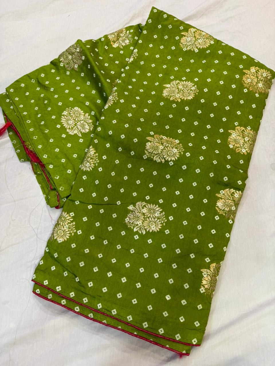 Designer Naylon Dolla Silk Saree With Weaving Work