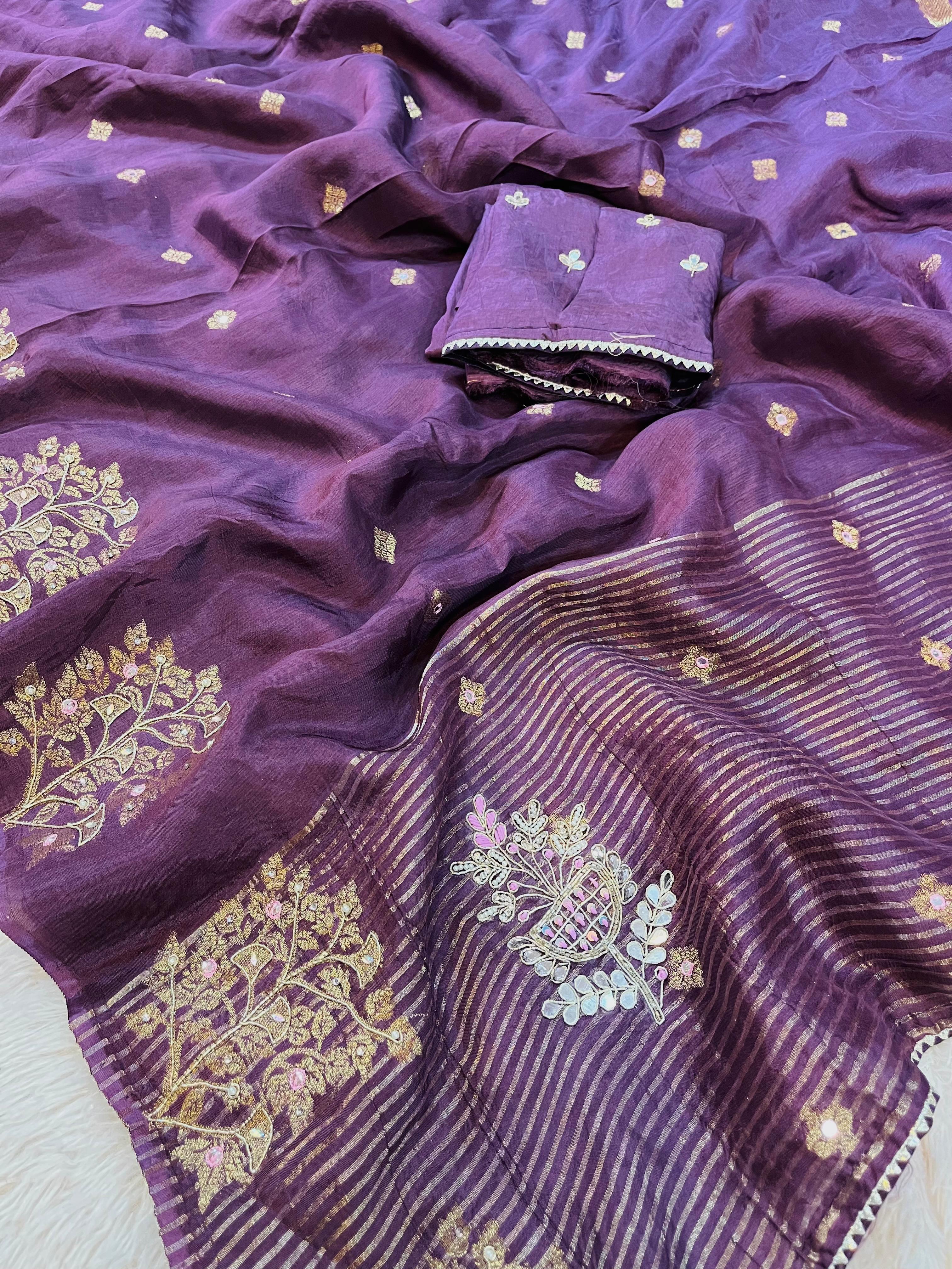 Designer Dolla Silk Saree With Handwork