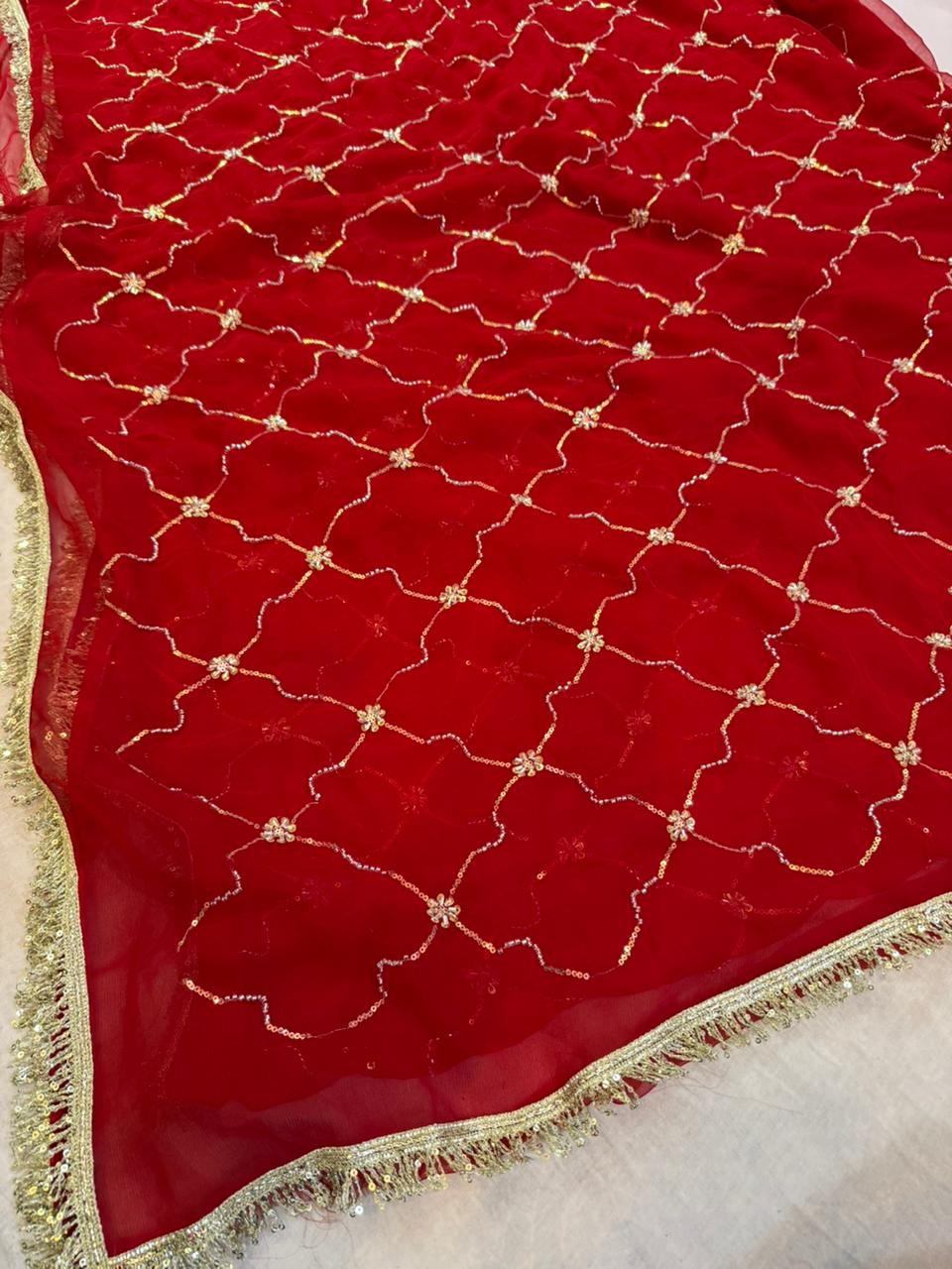 Beautiful Wari Chiffon Saree With Handwork