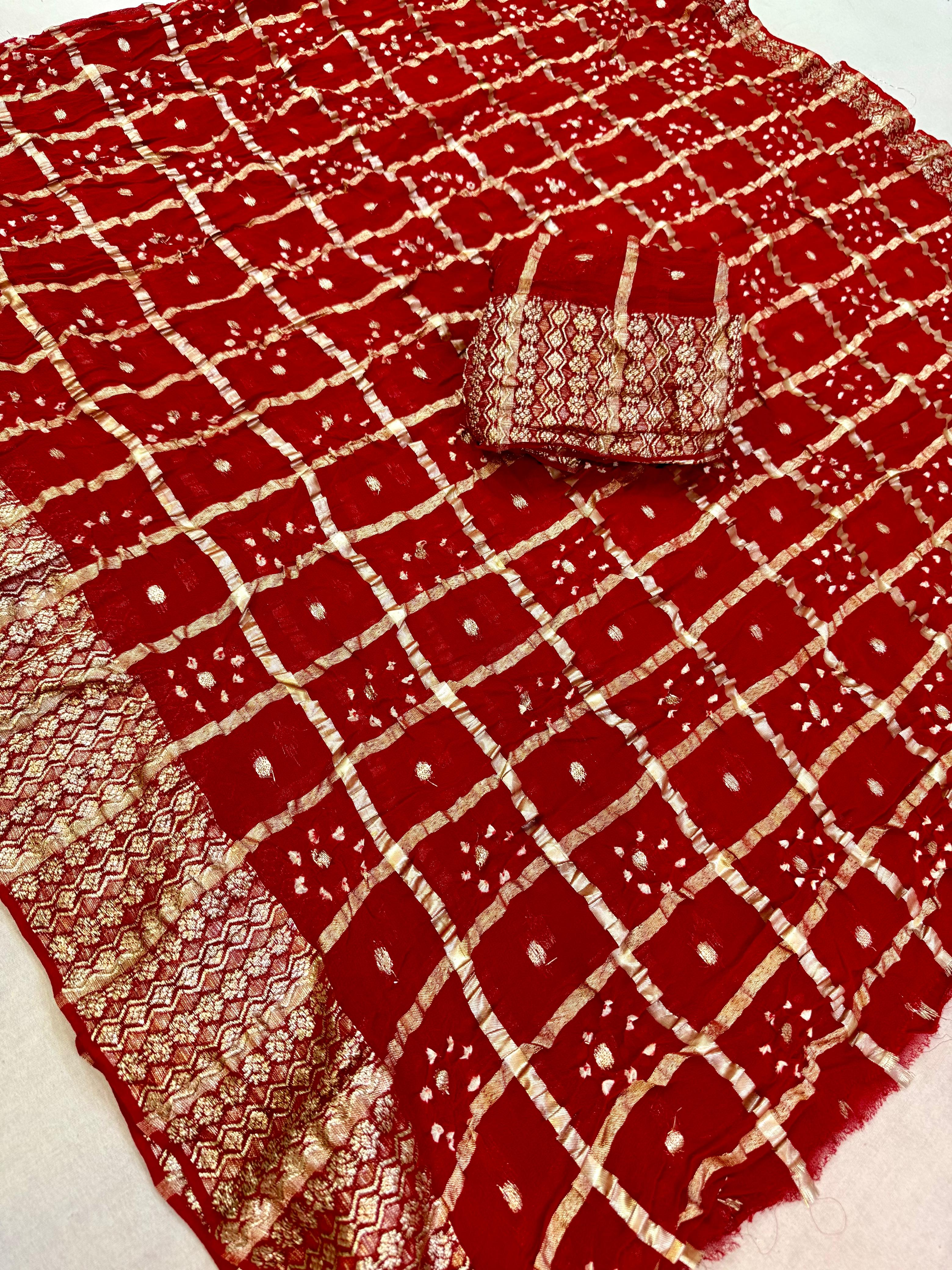 Traditional Pure Viscose Georgette Saree With Weaving Work